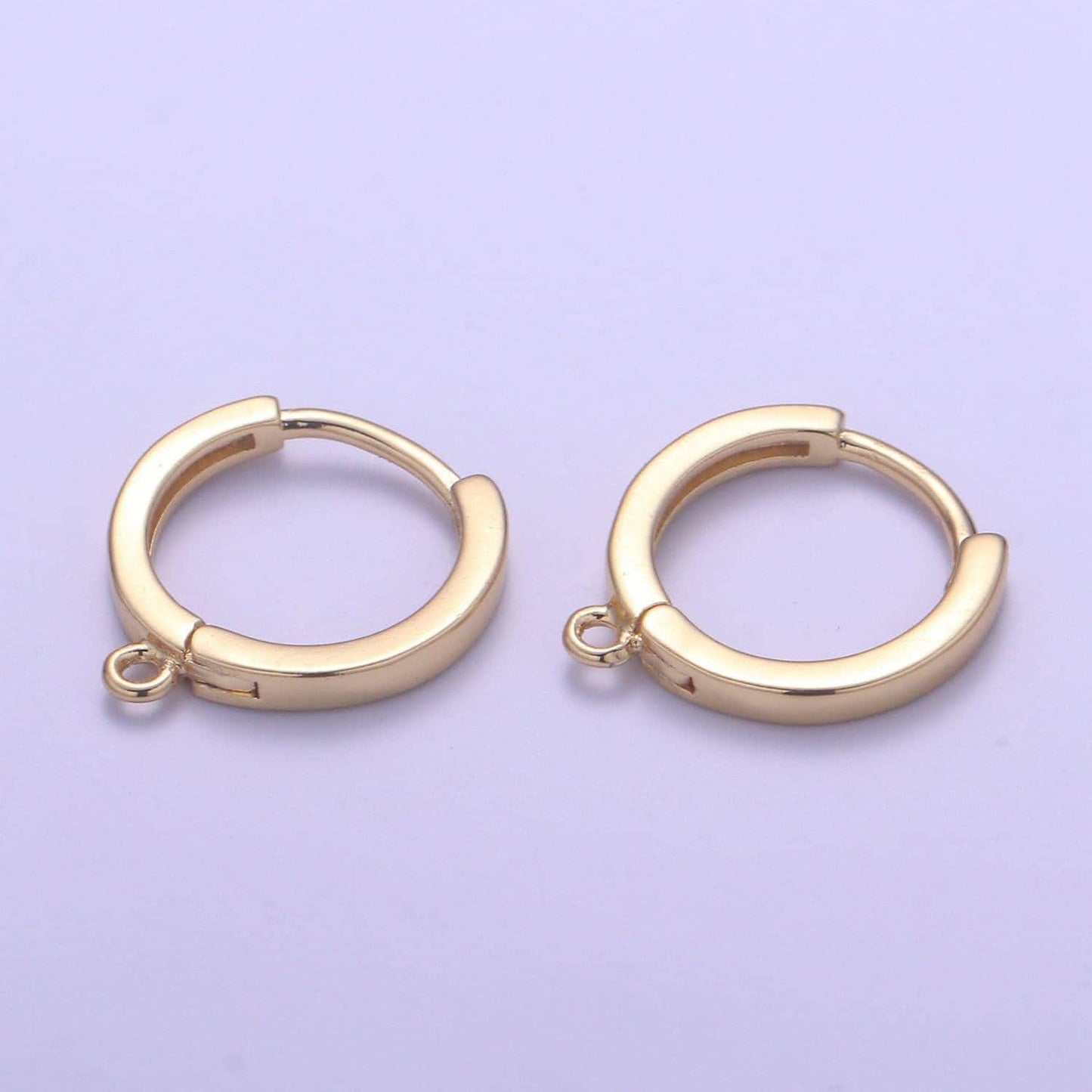 Dainty gold filled huggie w/ open link lever back hoop earring making, 16x14 mm, nickel & lead free for earring charm making findings,k-872