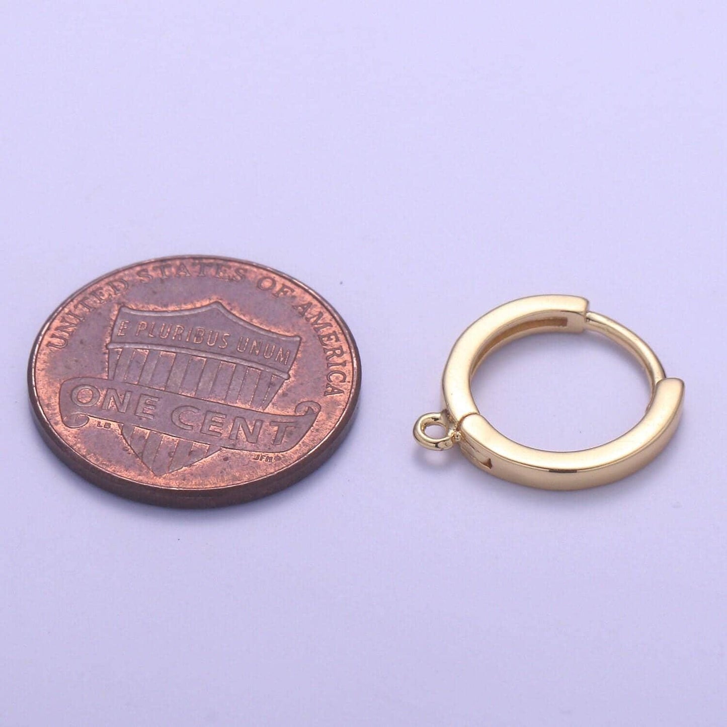 Dainty gold filled huggie w/ open link lever back hoop earring making, 16x14 mm, nickel & lead free for earring charm making findings,k-872