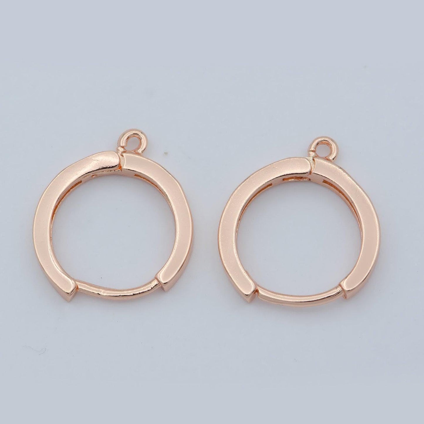 Dainty gold filled huggie w/ open link lever back hoop earring making, 16x14 mm, nickel & lead free for earring charm making findings,k-872
