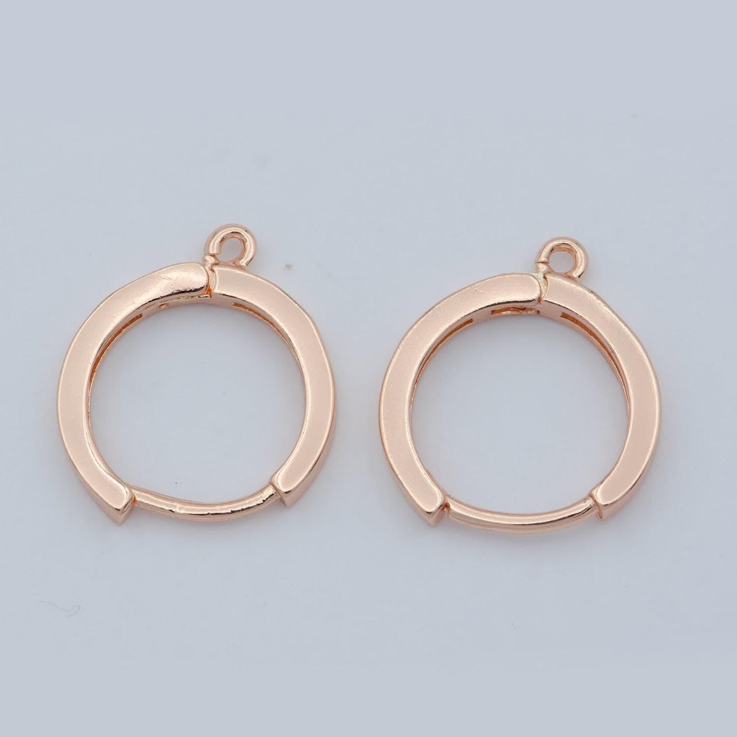 Dainty gold filled huggie w/ open link lever back hoop earring making, 16x14 mm, nickel & lead free for earring charm making findings,k-872