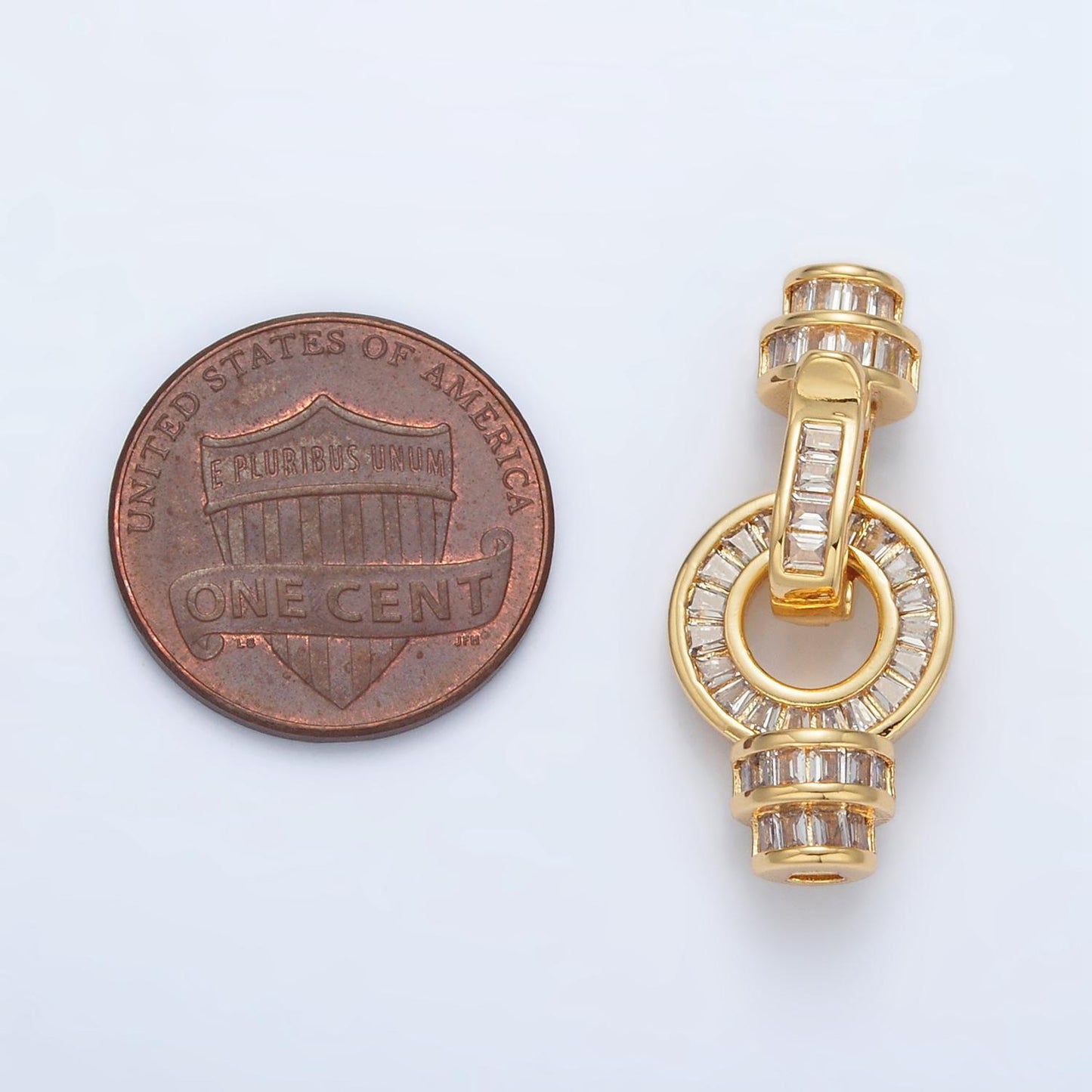Cubic gold filled twist cord end caps, leather cord end cap w/ push gate clasp for jewelry making supplies, cord cap for bracelet necklace