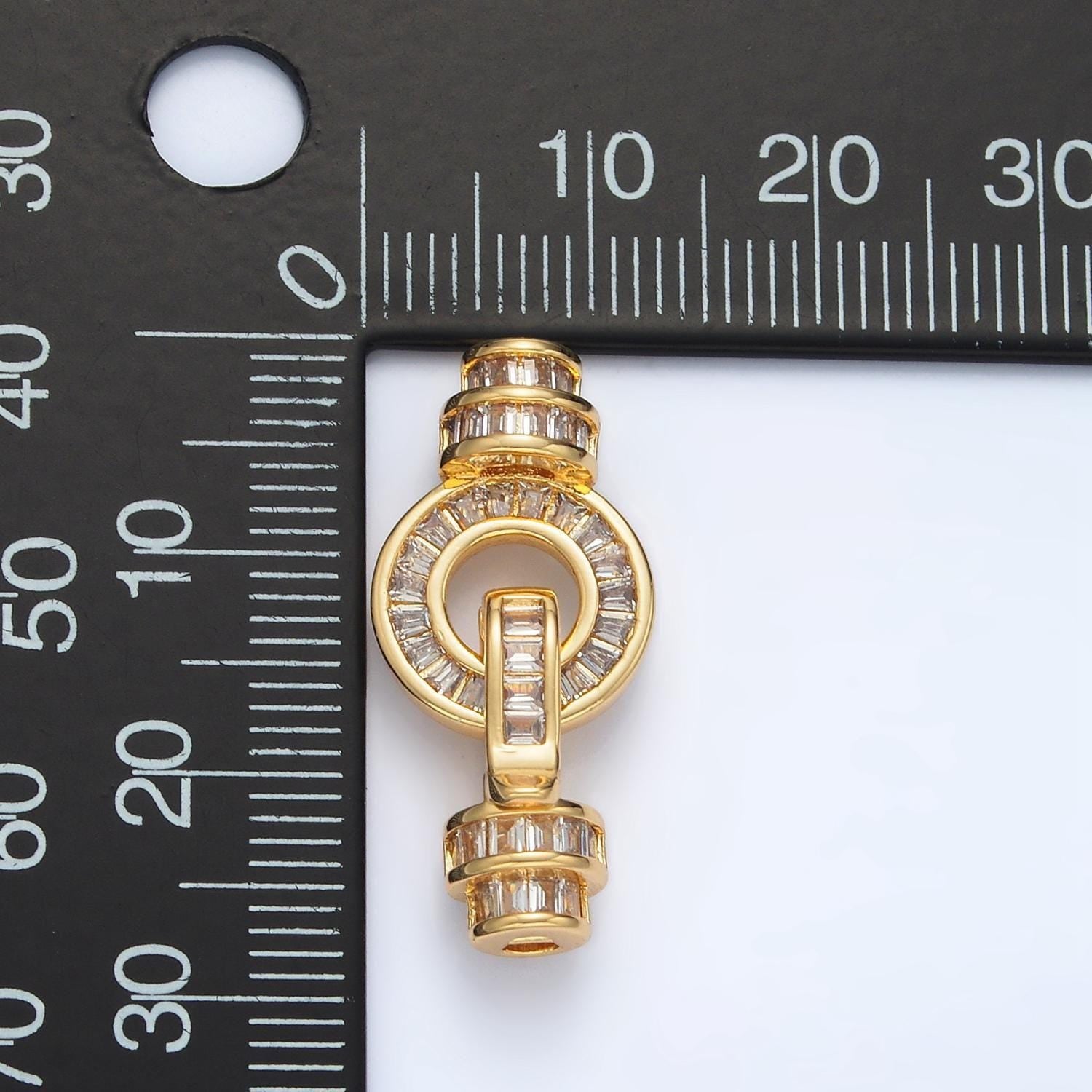 Cubic gold filled twist cord end caps, leather cord end cap w/ push gate clasp for jewelry making supplies, cord cap for bracelet necklace