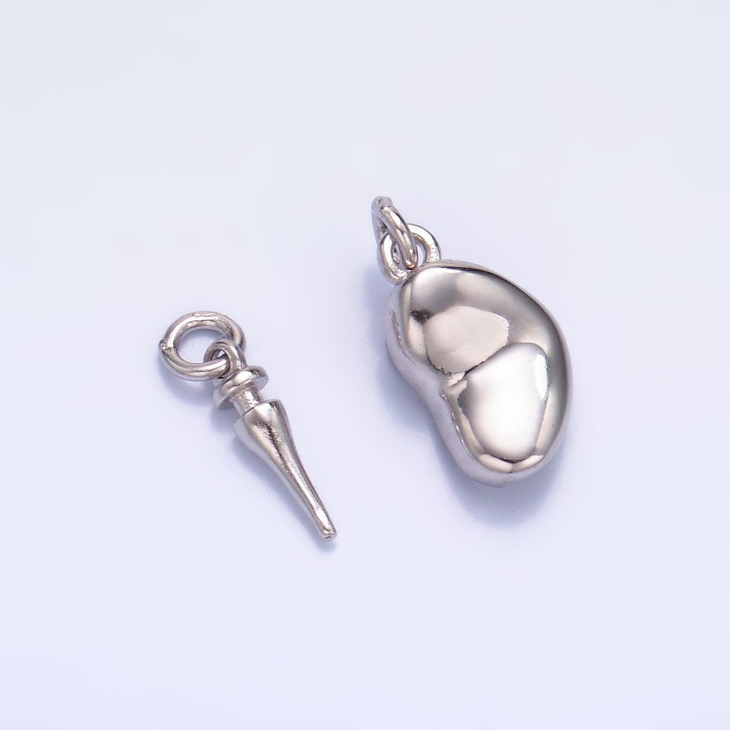S925 sterling silver heart clasp, push in clasp, push in box clasp connector with ring heart shape clasp, simple clasp connector sl547