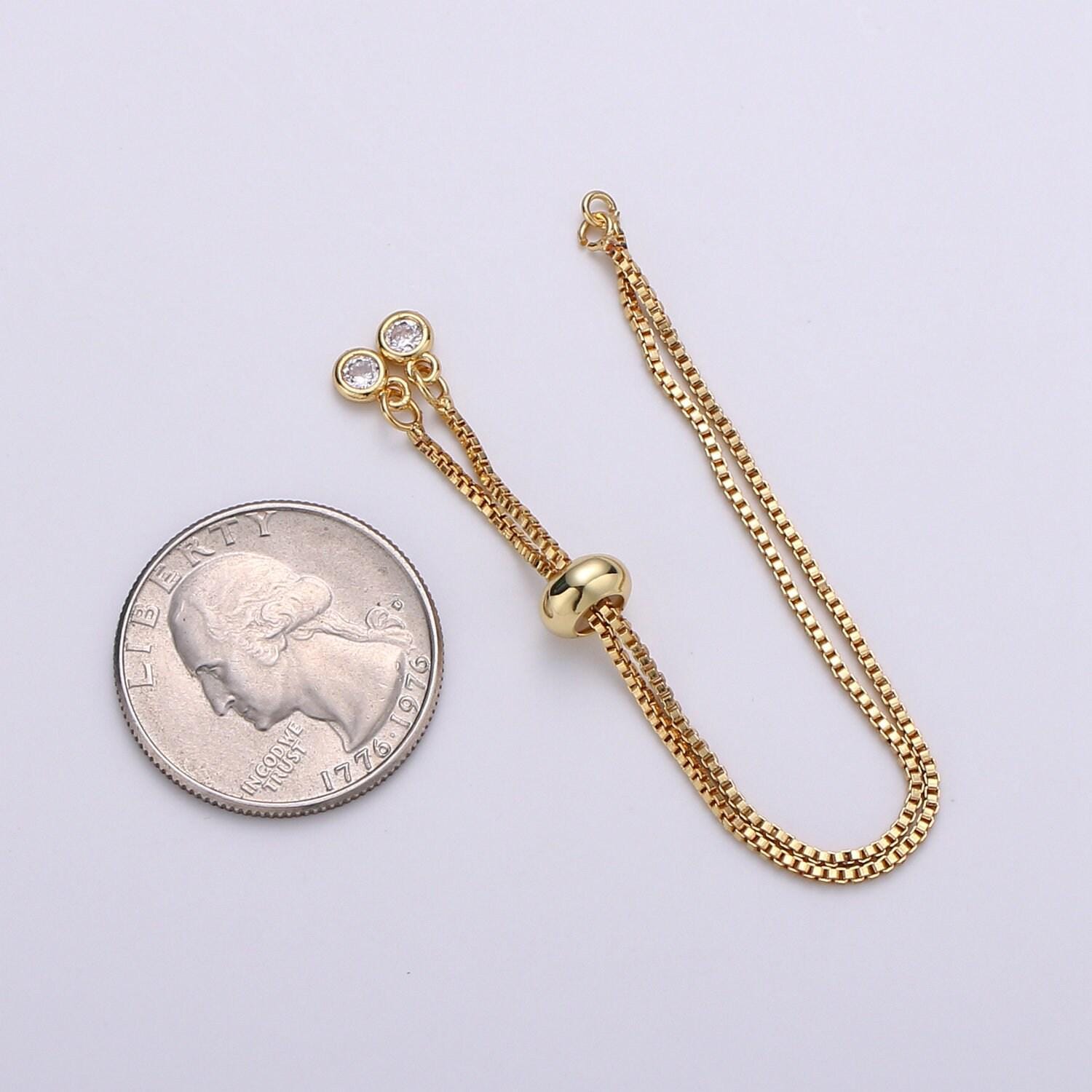 1pc.adjustble bracelet jumpring charm ready 24k gold box rolo cable, gold, black, silver, rosegold bracelet-supp 1080, 1081,1082,1088