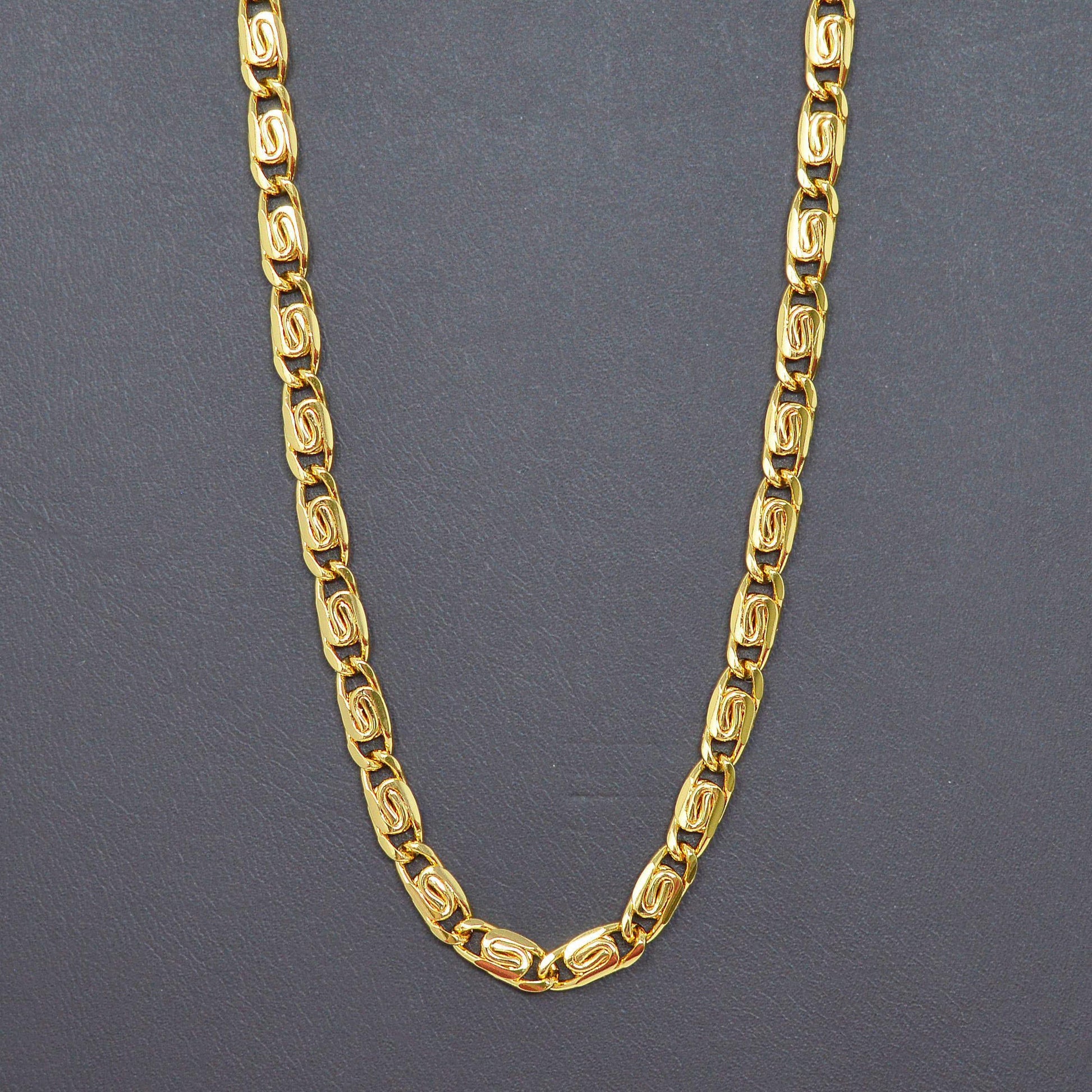 1pc 20'' ready to use 24k gold bold paperclip chain, lockplate chain necklace, stunning chain for pendant charm necklace, 999