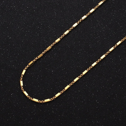 Unique beaded cable with rolo link 24k gold filled 2.1mm unique square bead chain link unfinished yard chain in gold | roll-1321