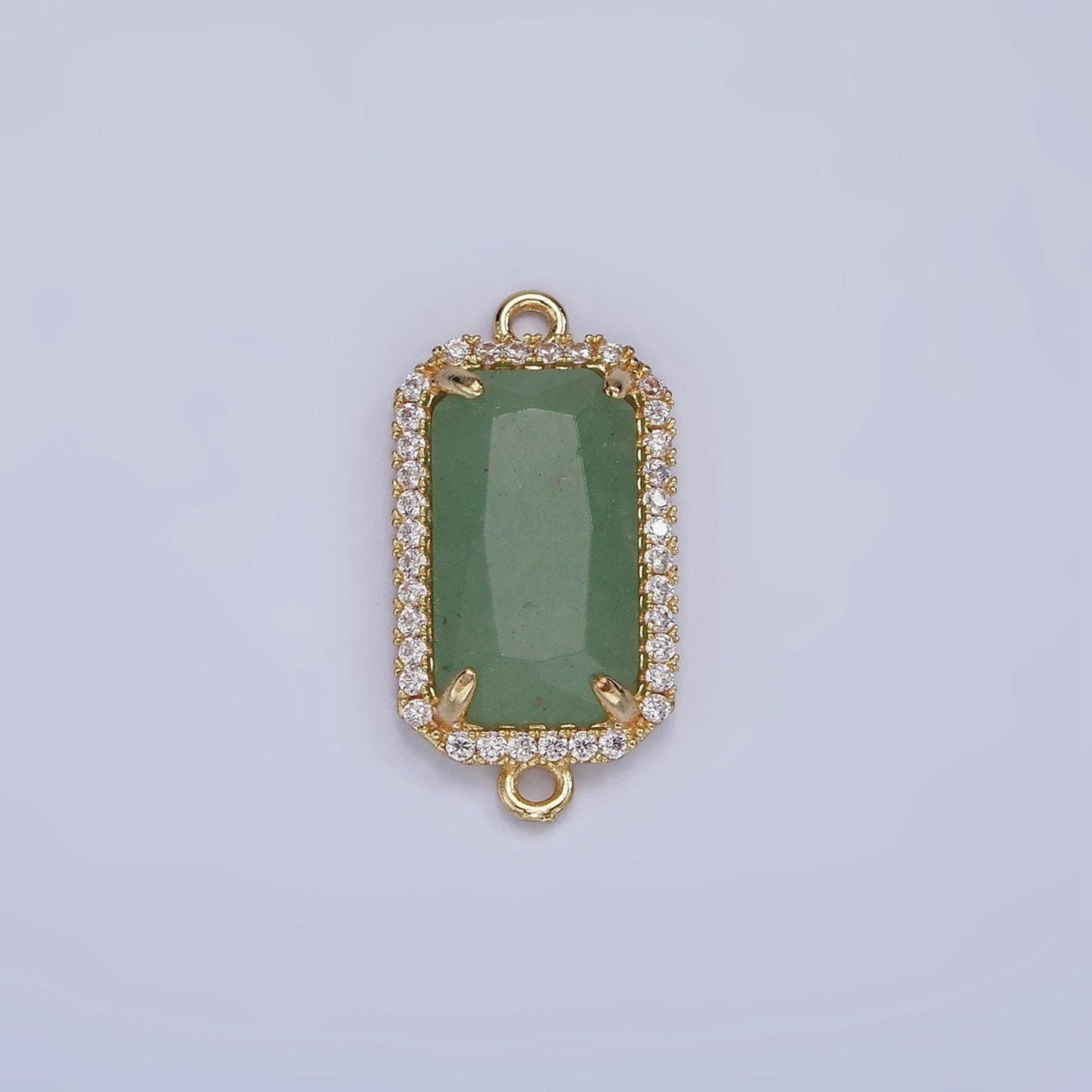 Mini 14k gold filled cubic zirconia link connector color faceted crystal charm connector birthstone link connector g-084