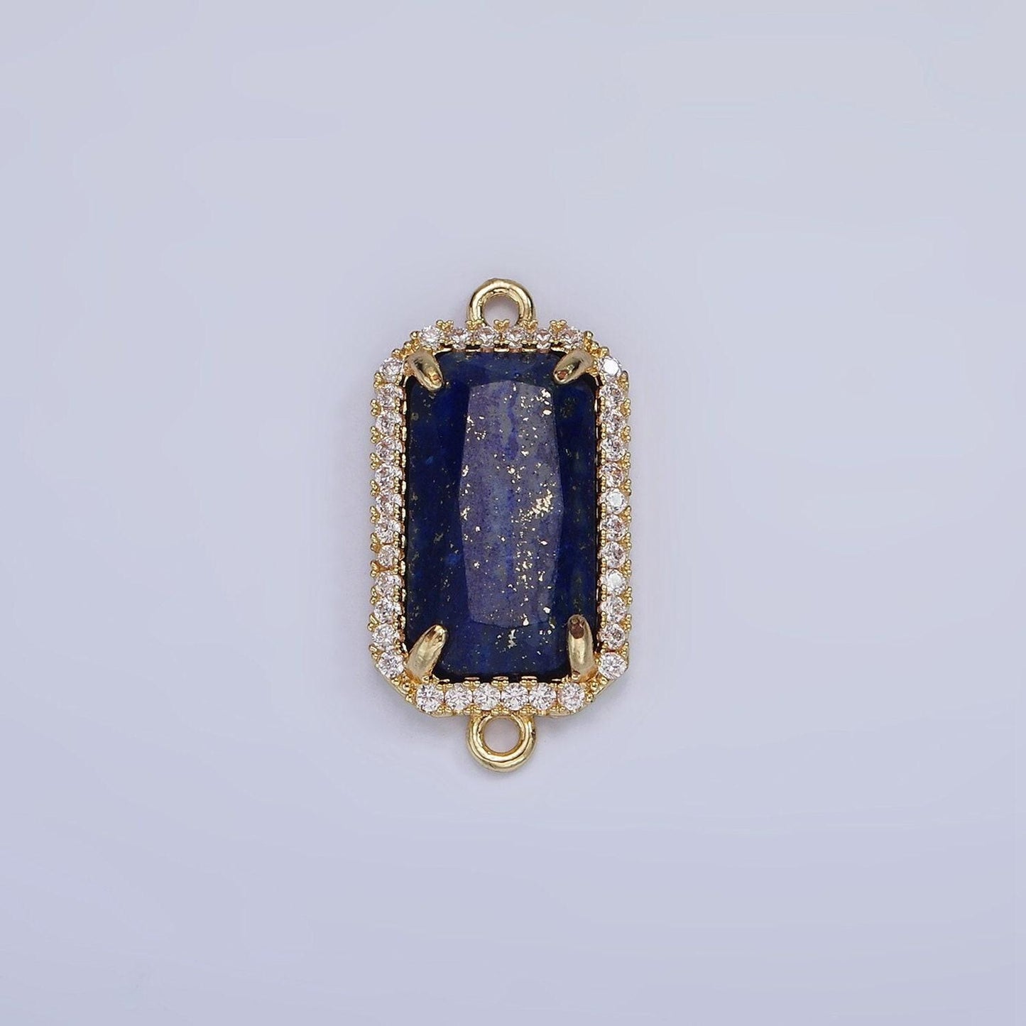 Mini 14k gold filled cubic zirconia link connector color faceted crystal charm connector birthstone link connector g-084