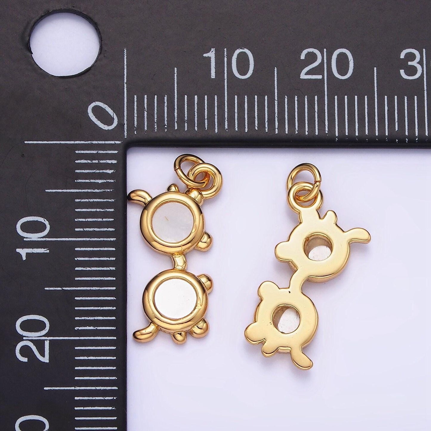 14k gold filled nerd glasses 21.3mm charm for bracelet necklace earring mix charm jewelry making supply | ag-638