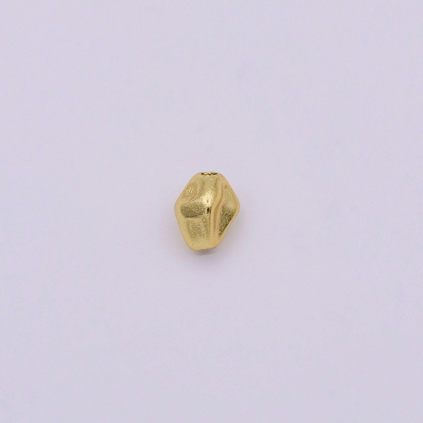 1x mini 16k gold filled abstract hammered geometric bead | b-820