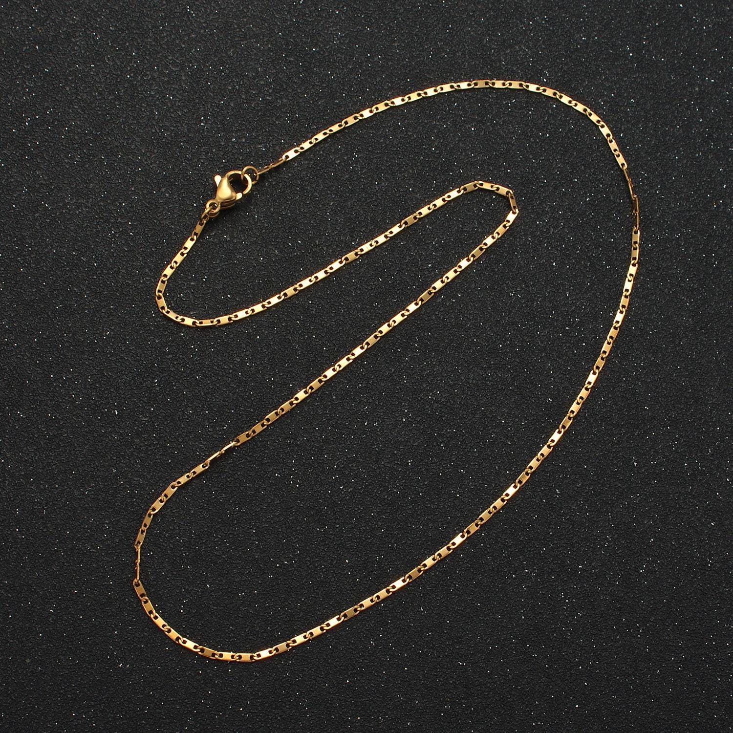 18 inch anchor mariner stainless steel chain necklace in gold & silver | wa-2598 wa-2599