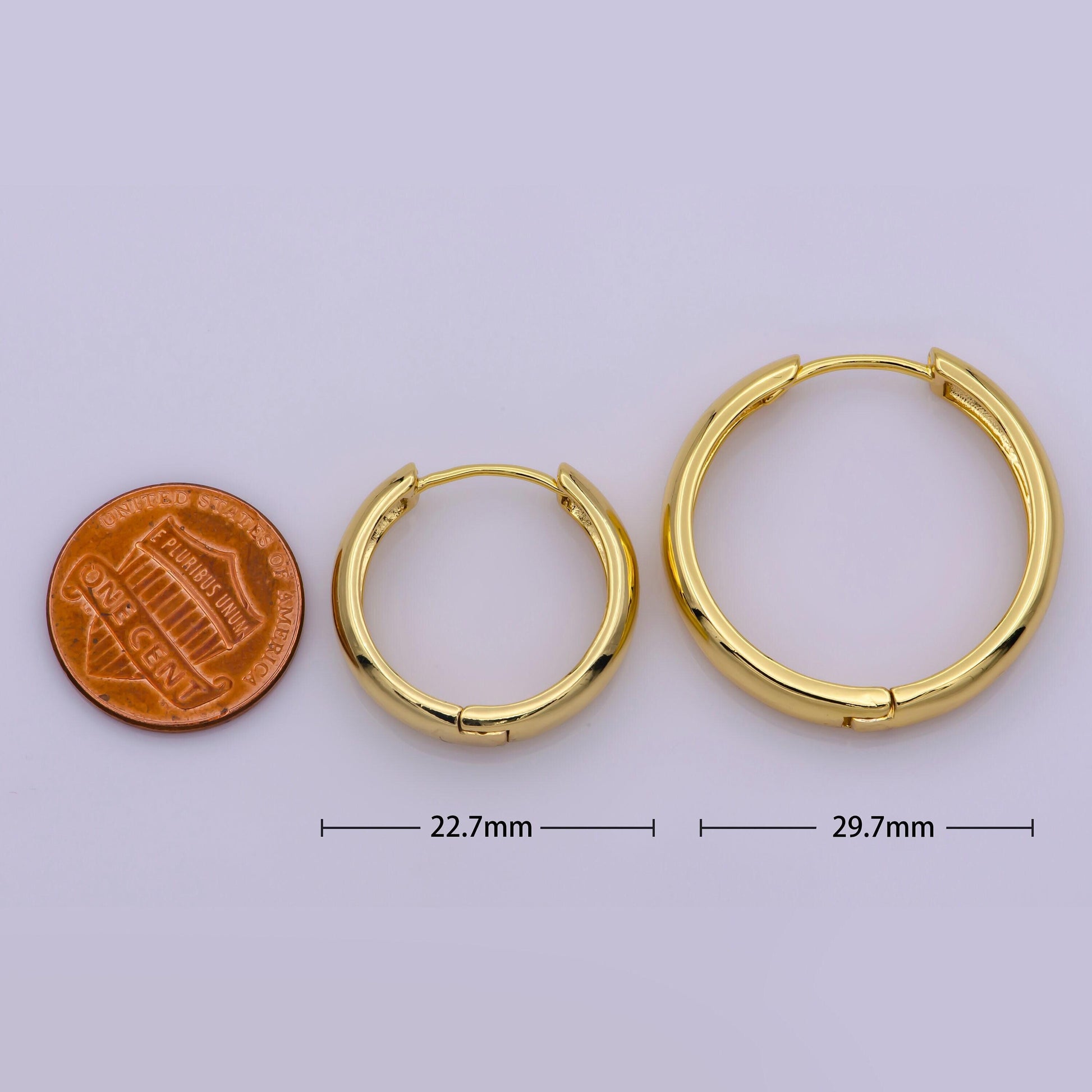 Gold hoop earrings, bold gold filled hoops, 23 mm, 30mm, everyday hoop jewelry christmas gift