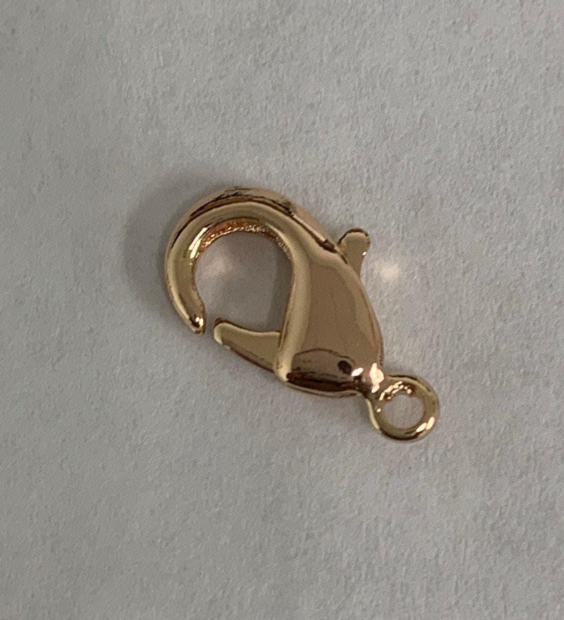 1pc 5 different colors available lobster clasp,14k, 18k, rosegold, silver, black lobster claw for jewelry making, size option 12mmx7mm, 117