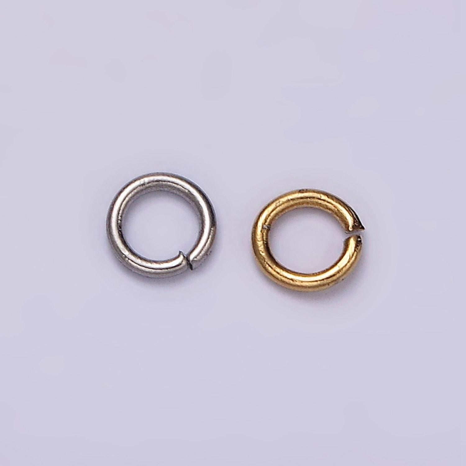 Stainless steel 4mm x 1mm jump ring pack jewelry making findings supply in gold & silver 18mm gauge ring | z585 z586