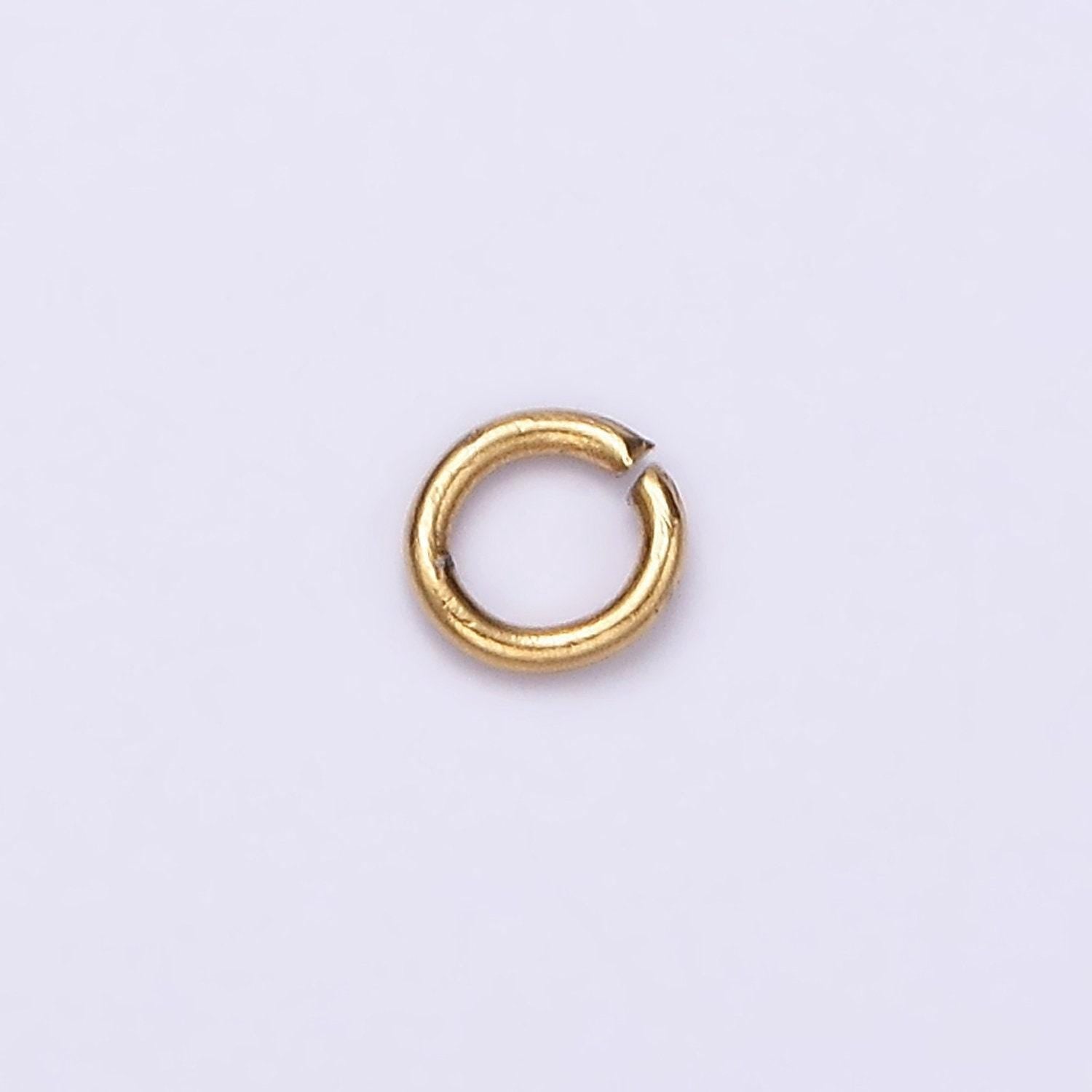 Stainless steel 4mm x 1mm jump ring pack jewelry making findings supply in gold & silver 18mm gauge ring | z585 z586