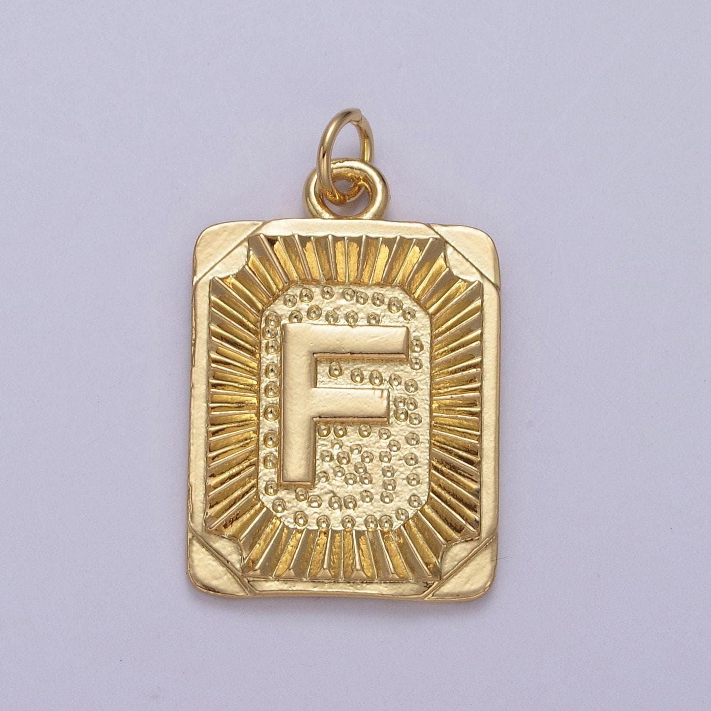 24k gold filled initial tag letter charm a - z alphabet letter tile charm pendant for personalized necklace jewelry making