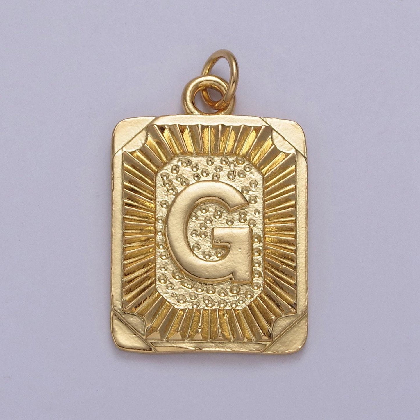 24k gold filled initial tag letter charm a - z alphabet letter tile charm pendant for personalized necklace jewelry making