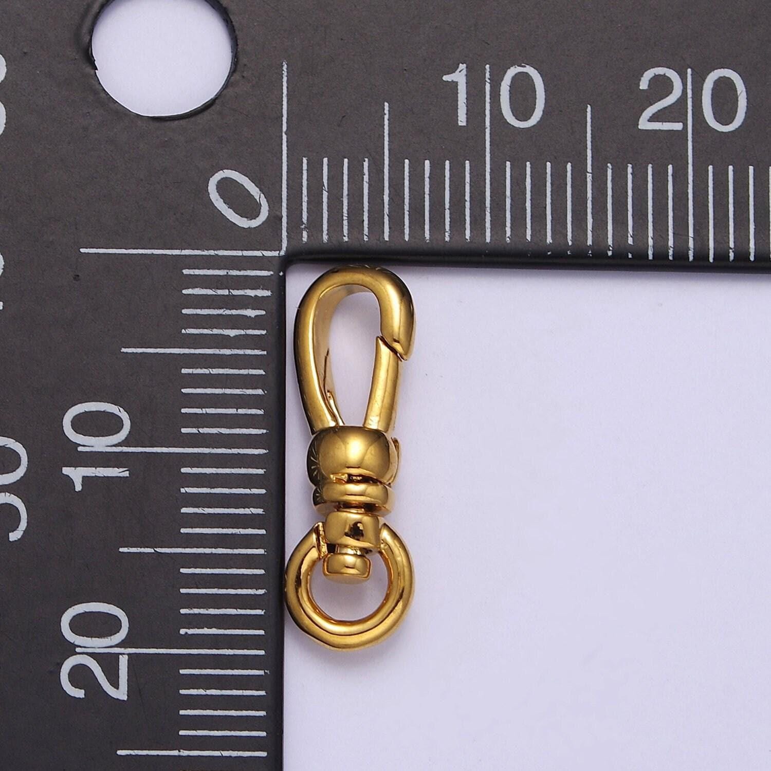 24k gold filled lobster swivel clasps, 19mmx6mm clasps in gold & silver color, l-719, l-720