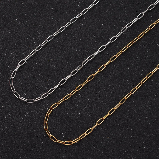 Dainty 2.6mm cable gold & silver bulk chain, 24k gold filled wholesale unfinished jewelry making chain by yard | roll-982, roll-983