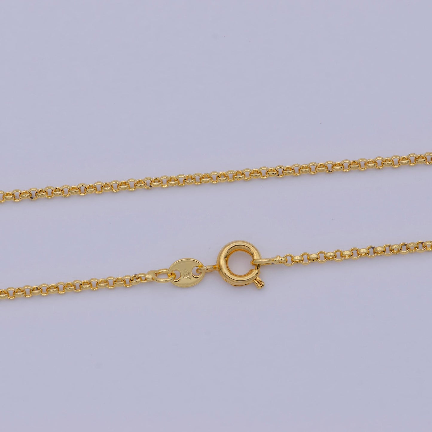 1pc 17.7'' ready to use gold thin rolo necklace chain, small round rolo chain dainty necklace, for pendant charm necklace, wa-468