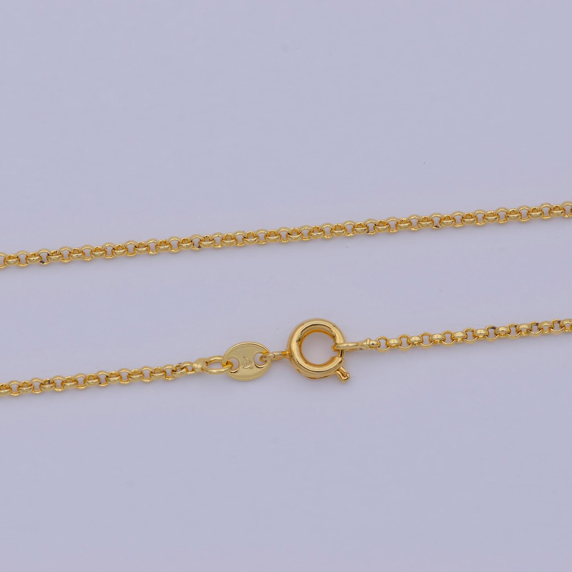 1pc 17.7'' ready to use gold thin rolo necklace chain, small round rolo chain dainty necklace, for pendant charm necklace, wa-468