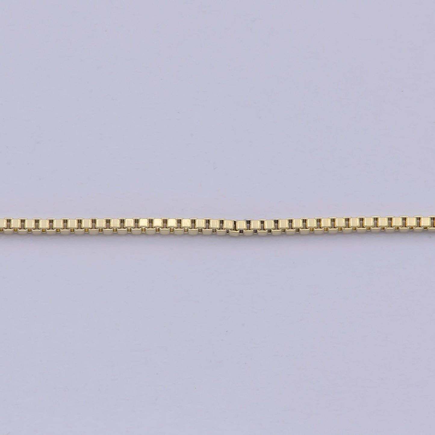 1pc 18'' ready to wear gold square box chain necklace, layering dainty box chain for jewelry making with pendant charm, wa-421