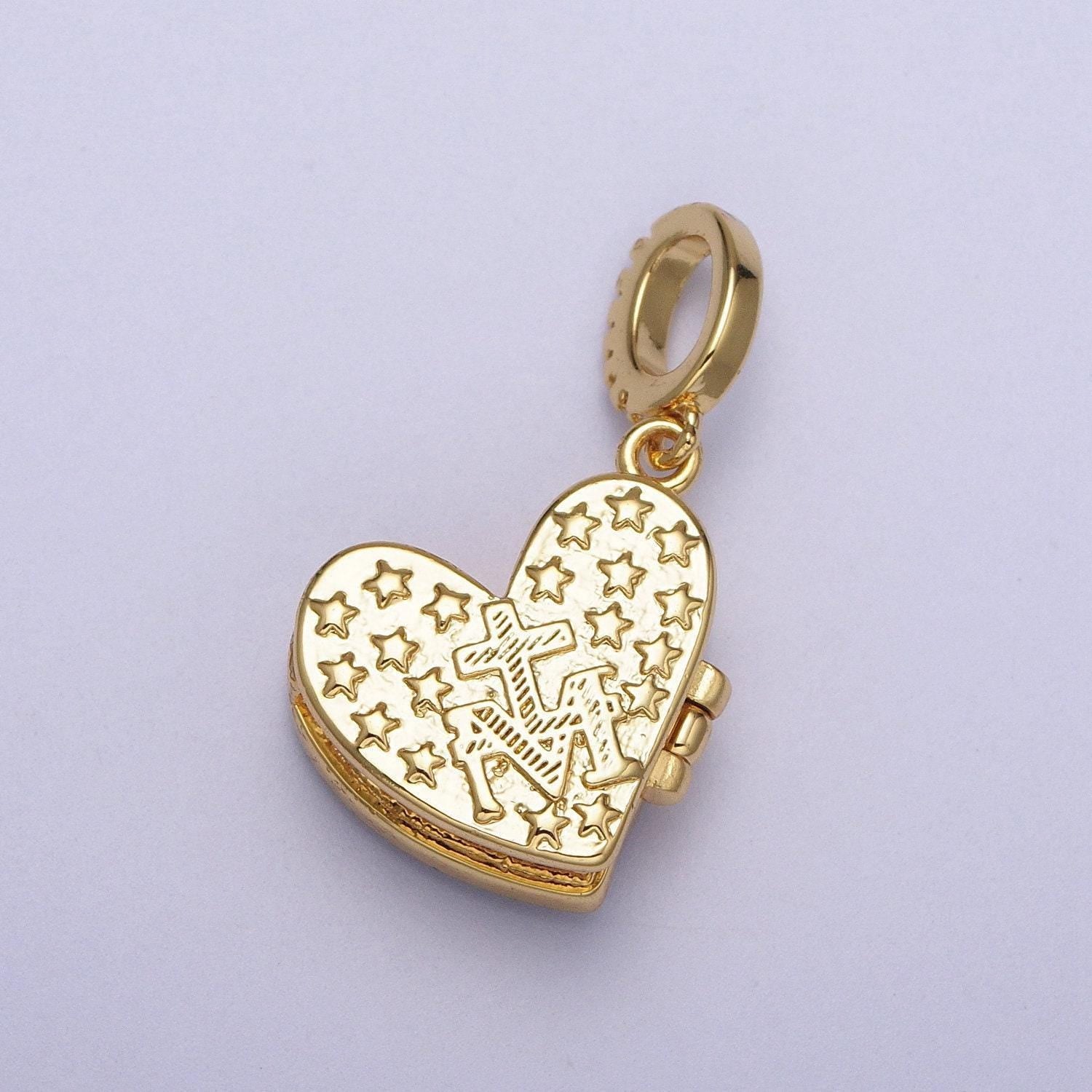 Gold heart pendant marian cross abalone, green, pink, white, shell opal love locket pendant h-106