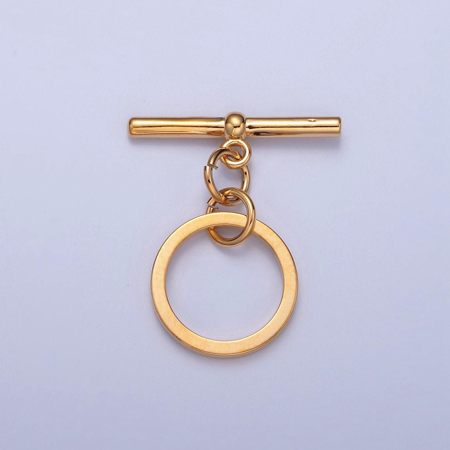 24k/14k gold filled, white-gold filled circle toggle clasp, jewelry clasp ot clasp for bracelet, necklace components l-751