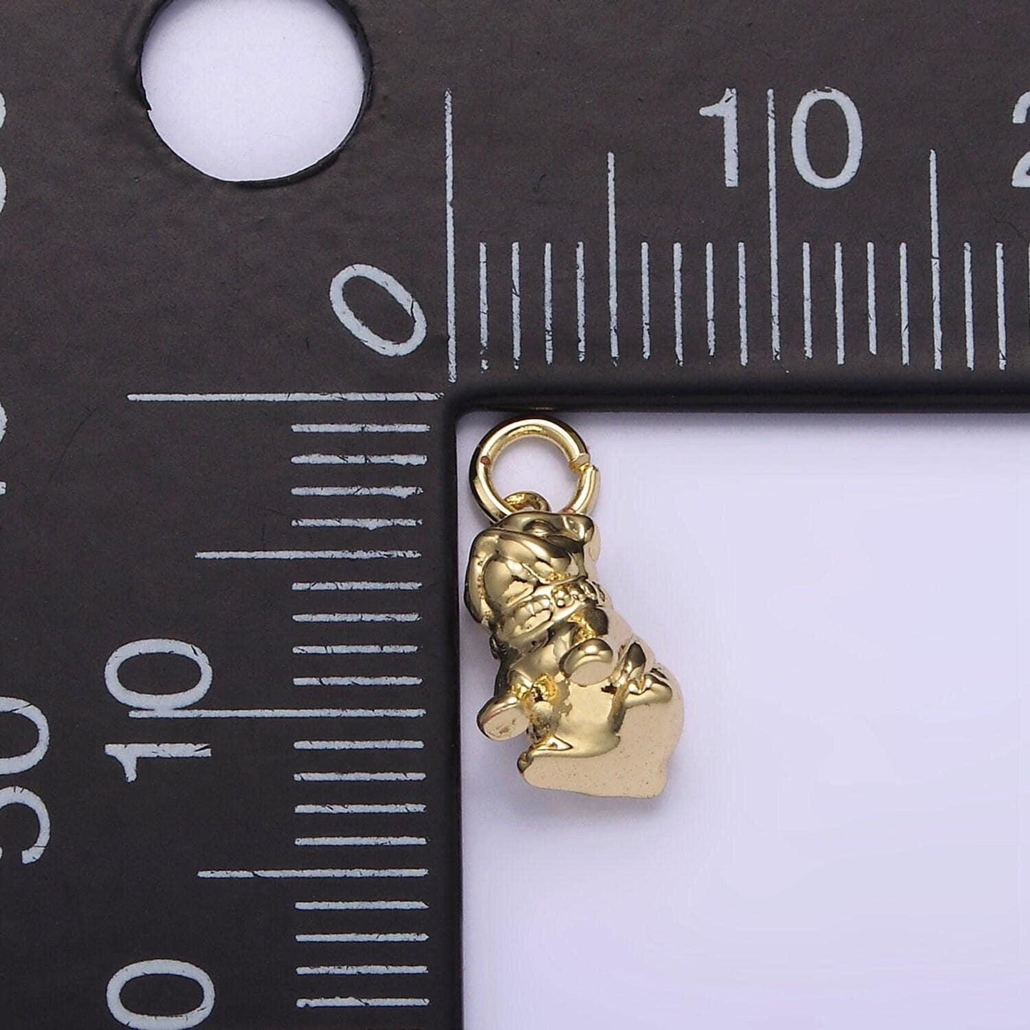 14k gold filled 11.5mm pug bull dog pet animal add-on charm | ag217