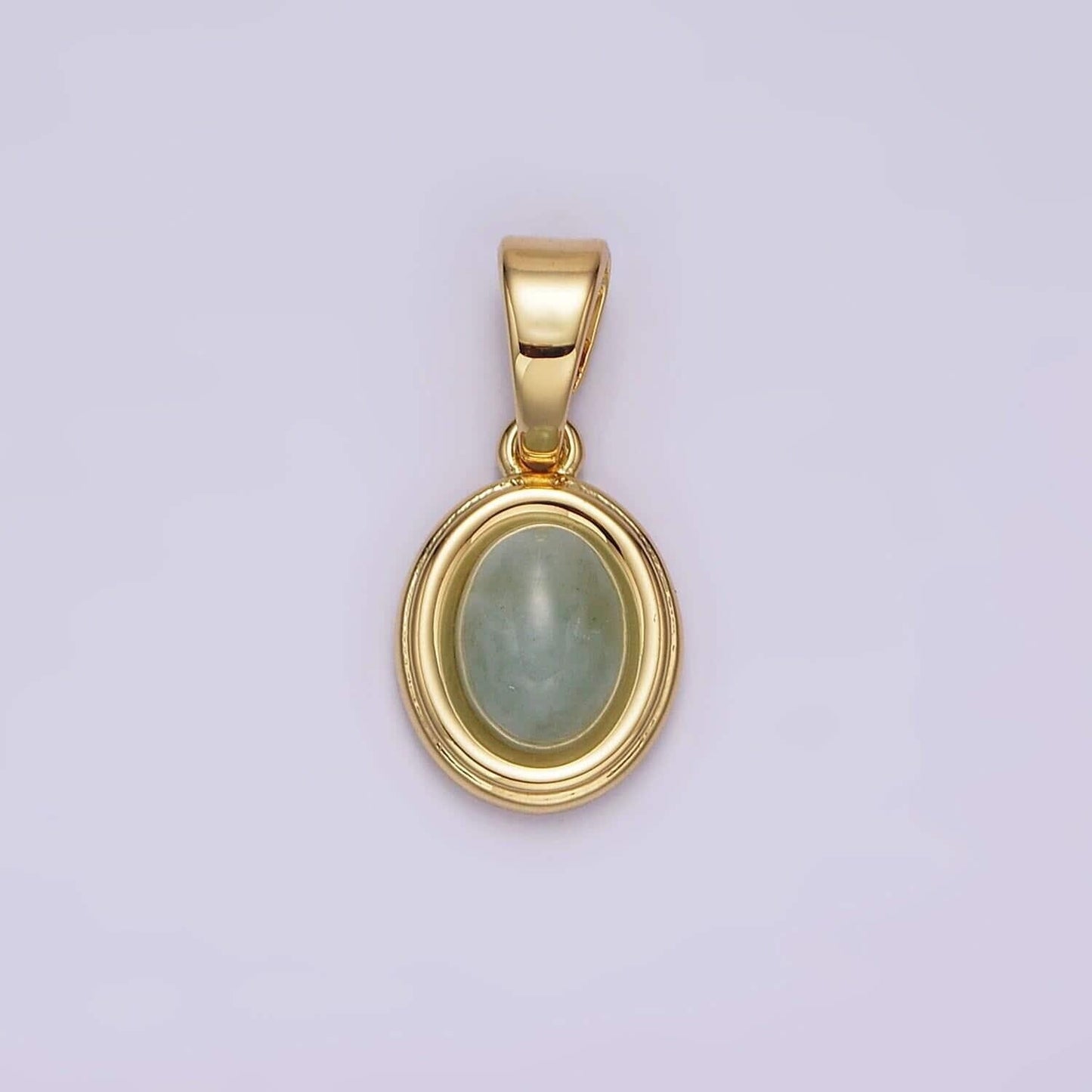 14k gold filled lapis lazuli, peridot, green kyanite, blue agate, sunstone, pink opal bezel oval charm pendant | n1847 - n1852