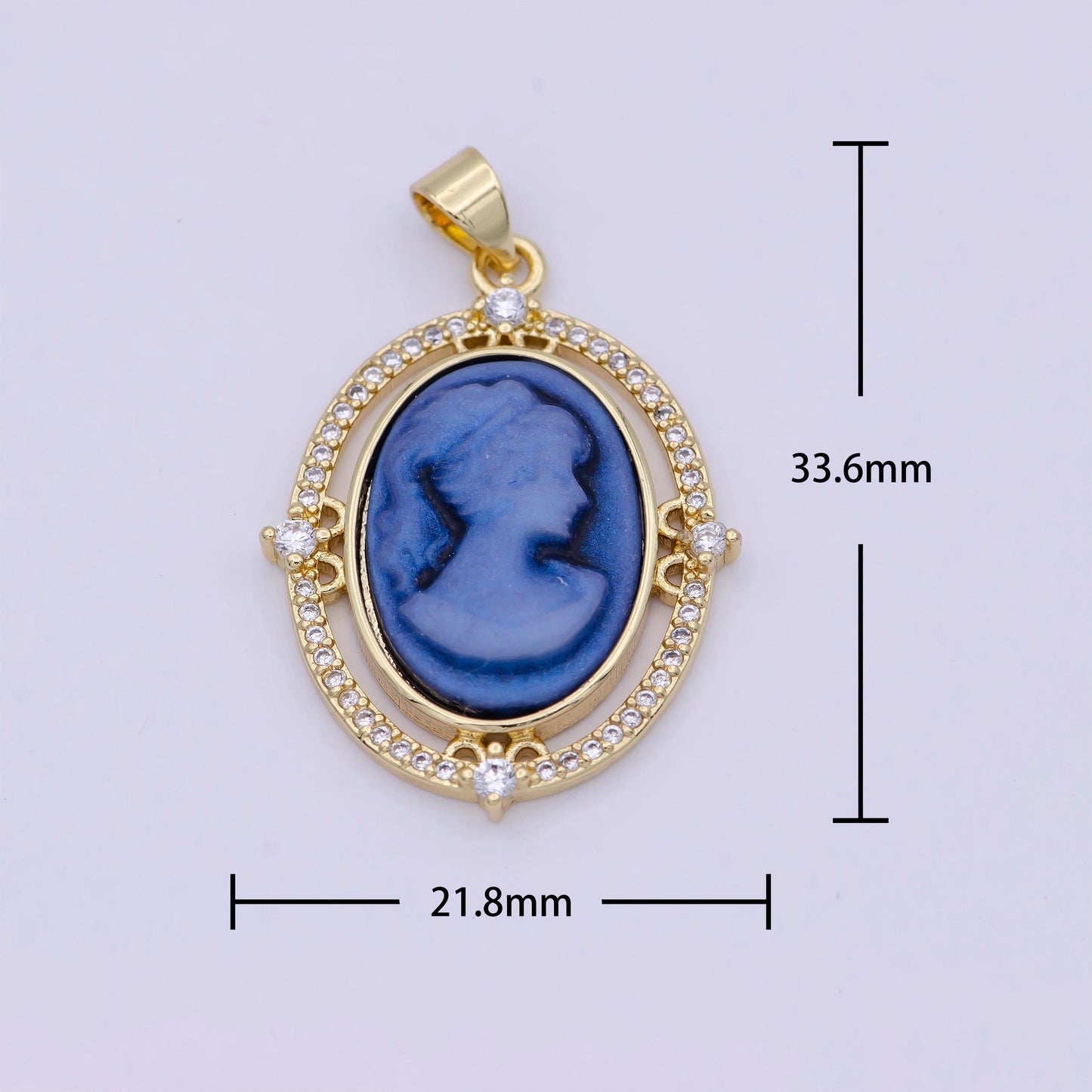 Dainty micro pave green pink blue agate cameo pendant woman italian cameo jewelry charm necklace n-616