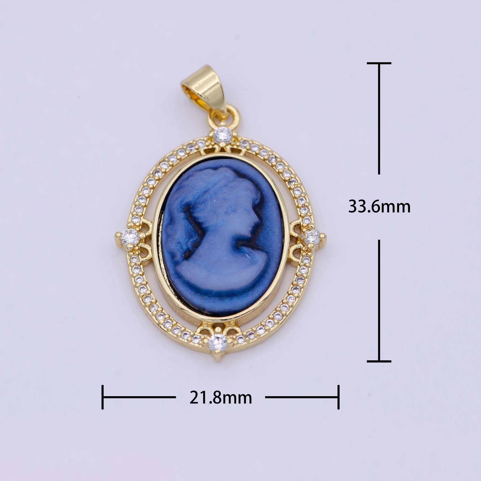 Dainty micro pave green pink blue agate cameo pendant woman italian cameo jewelry charm necklace n-616