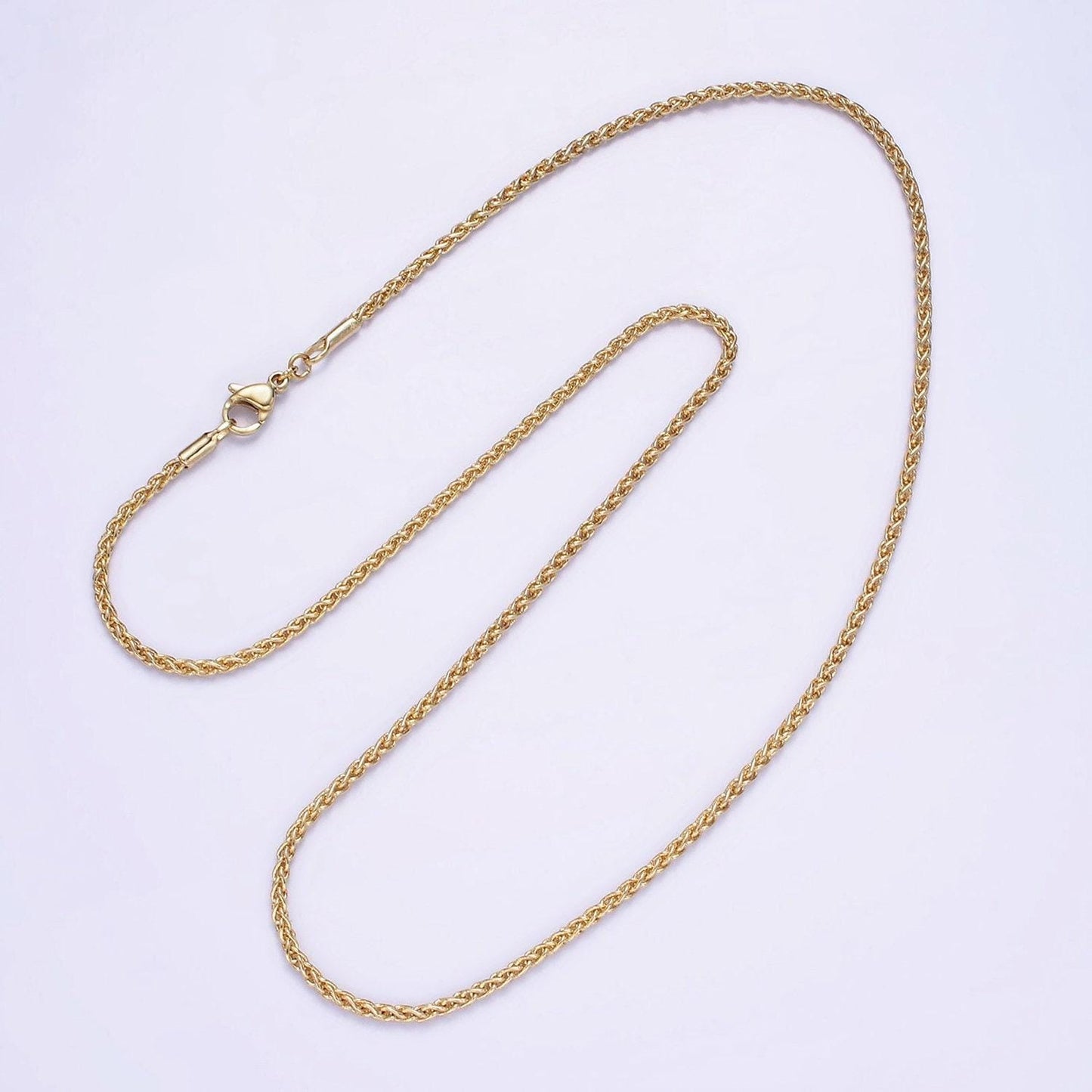14k gold filled 1.7mm rope 18 inch, 20 inch layering chain necklace | wa-2461 wa2462