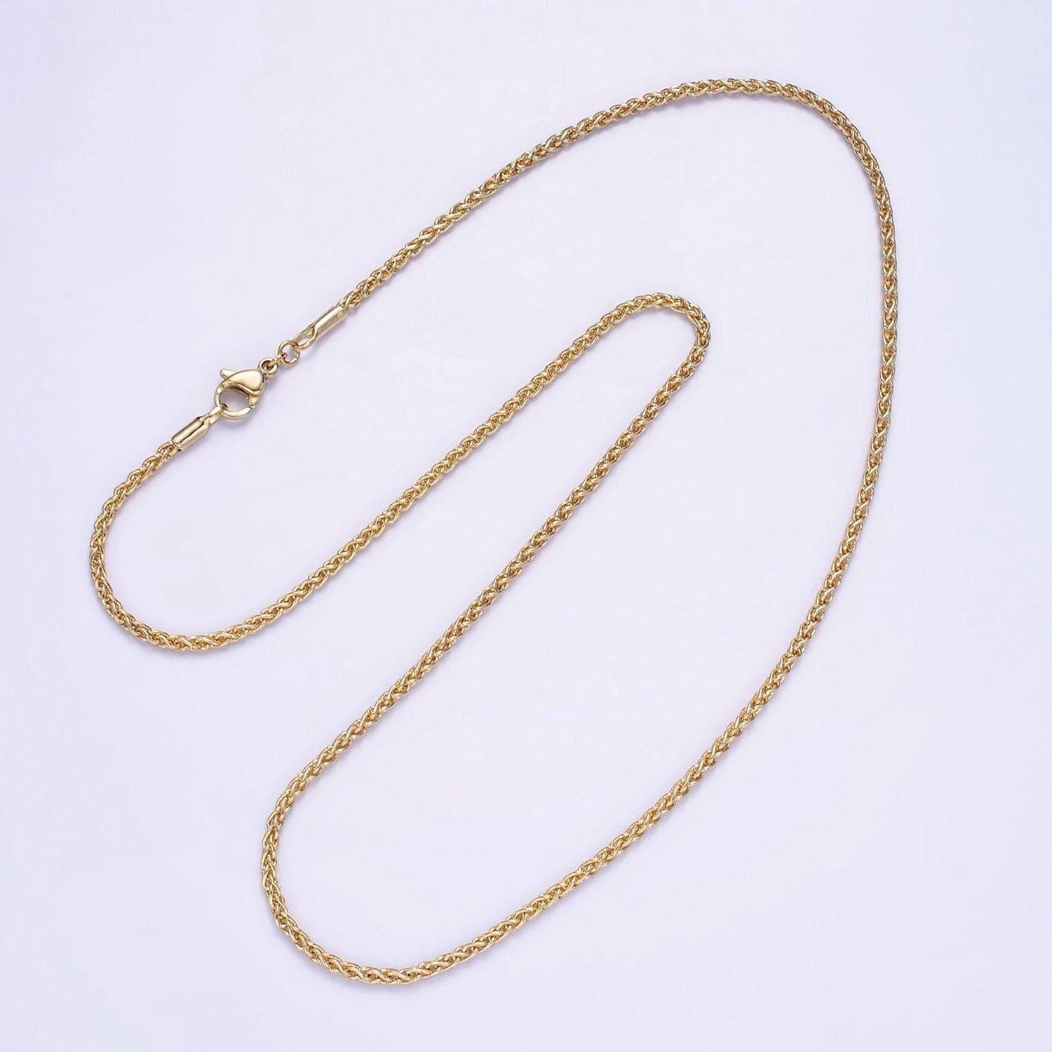 14k gold filled 1.7mm rope 18 inch, 20 inch layering chain necklace | wa-2461 wa2462