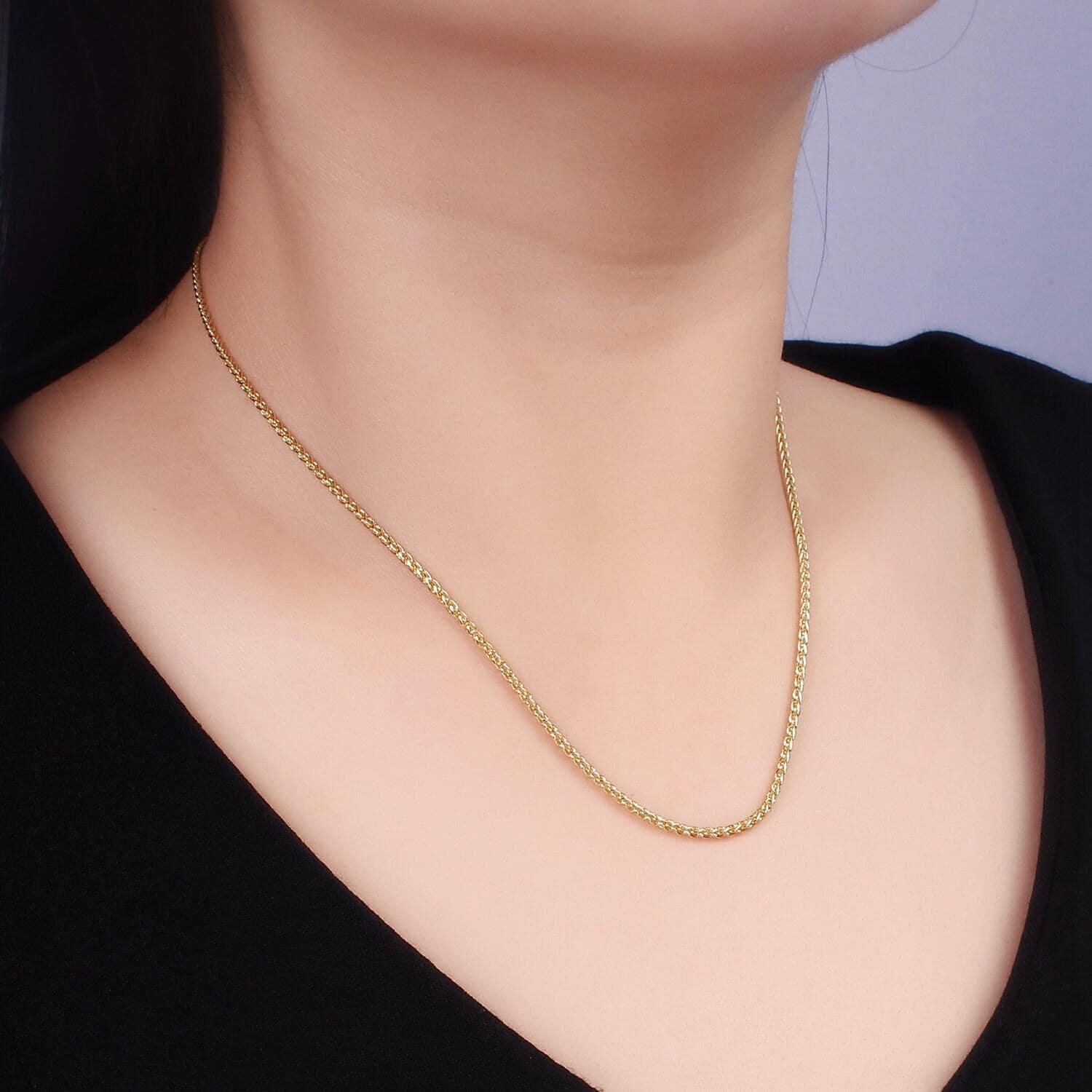 14k gold filled 1.7mm rope 18 inch, 20 inch layering chain necklace | wa-2461 wa2462