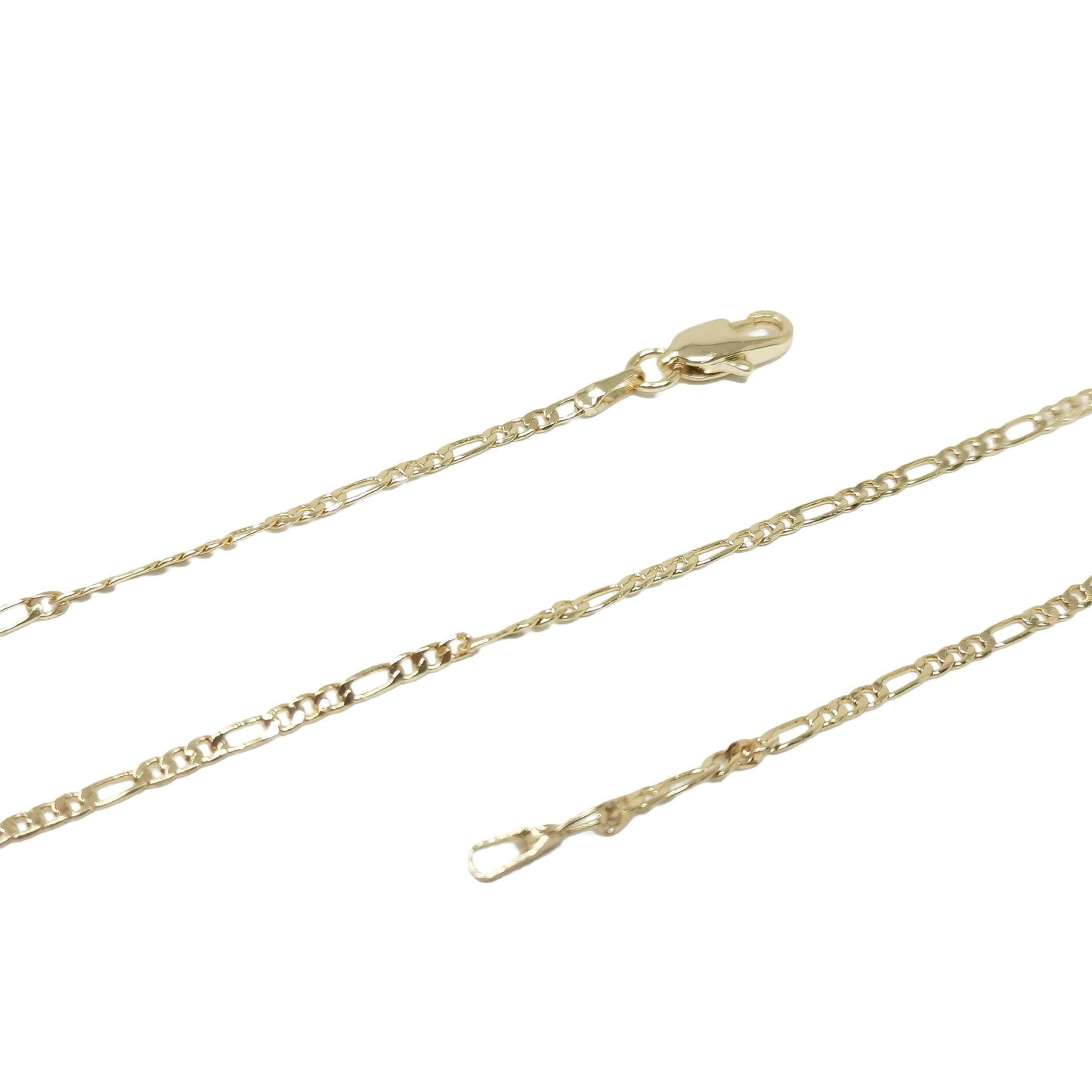 Gold filled 2.0 mm link figaro chain 19.6 inches for wholesale necklace dainty jewelry making supplies wa-777