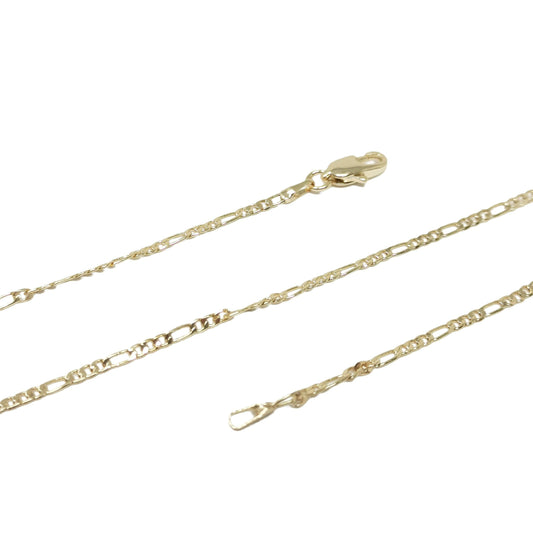 Gold filled 2.0 mm link figaro chain 19.6 inches for wholesale necklace dainty jewelry making supplies wa-777