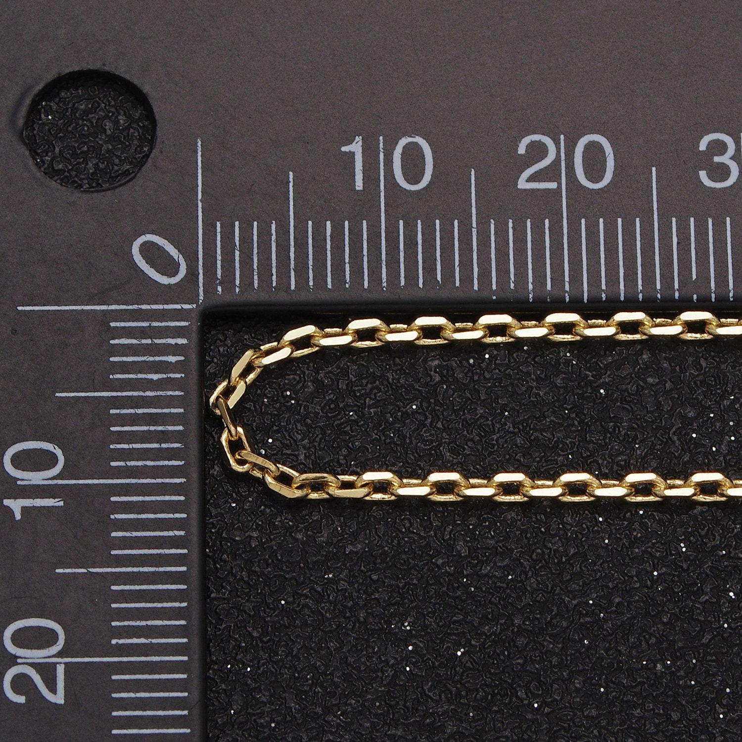 Dainty gold cable chain 17.75 inch necklace simple, everyday layering necklace wa1642