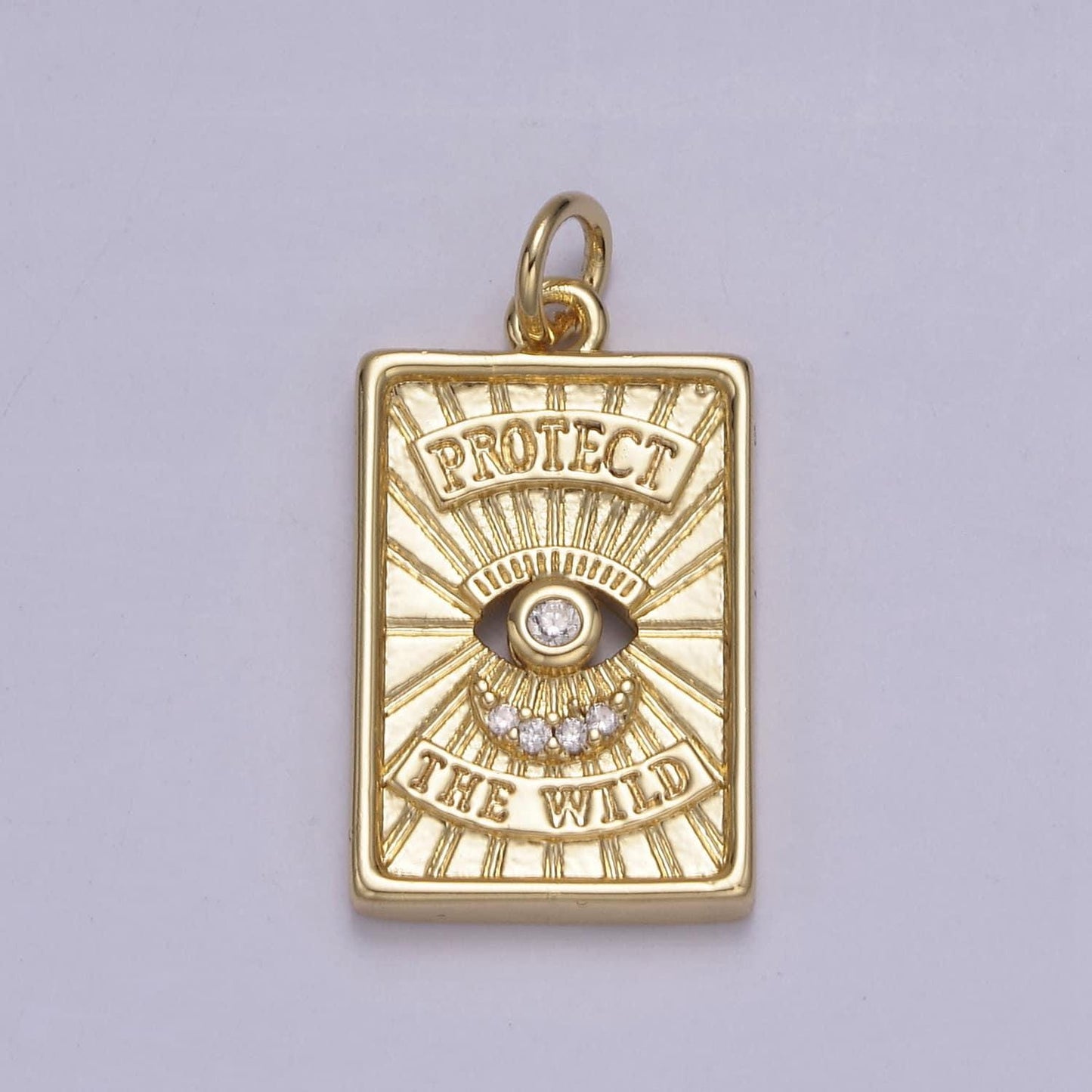 Dainty protect the wild evil eye micro cz pave 14k gold filled tag | diy amulet charm fashion jewelry necklace bracelet | n-850