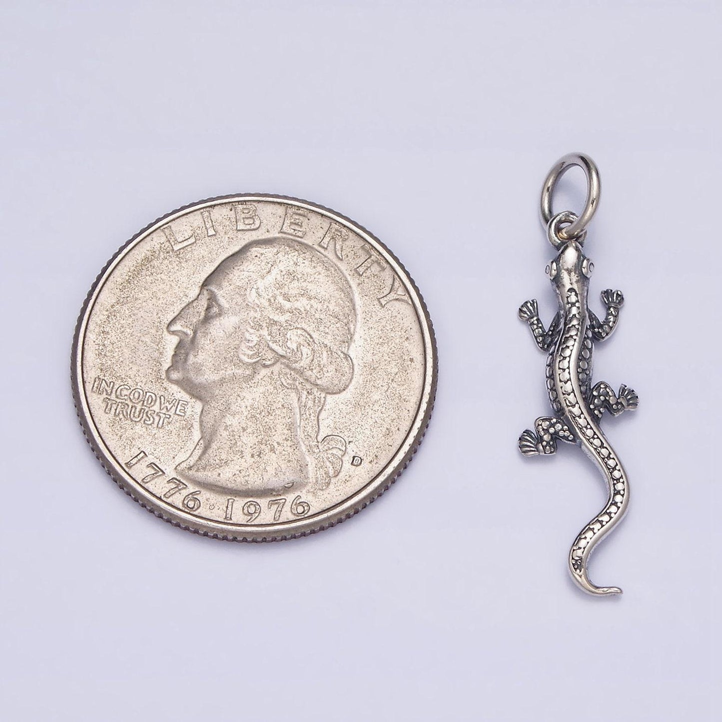 S925 sterling silver lizard necklace charm, gecko necklace pendant, sterling silver bracelet charm, salamander charm sl-293