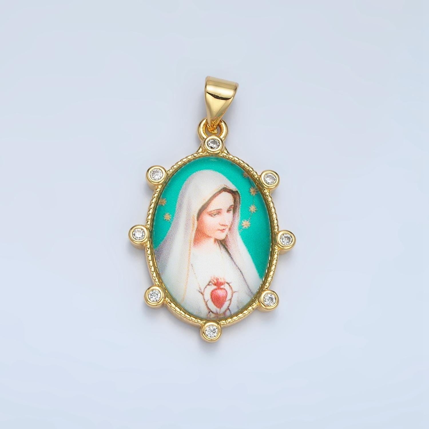 Dainty gold filled catholic medals virgin mary pendant our lady of guadalupe picture pendant medallion religious charm aa902