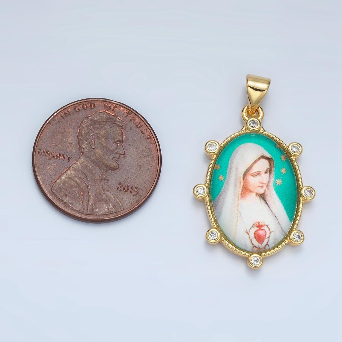 Dainty gold filled catholic medals virgin mary pendant our lady of guadalupe picture pendant medallion religious charm aa902