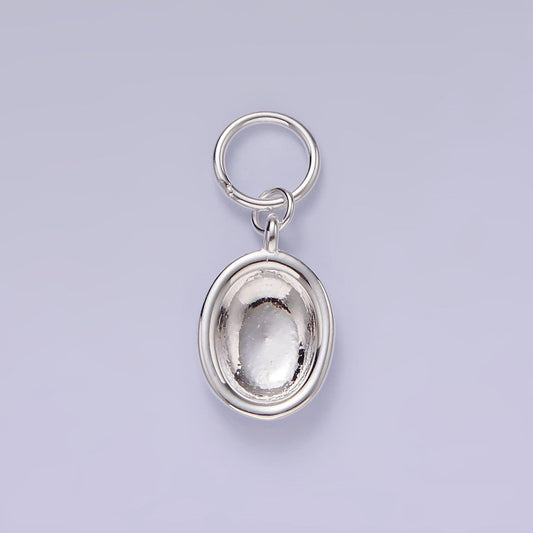 S925 sterling silver oval charm 17mm | sl-420