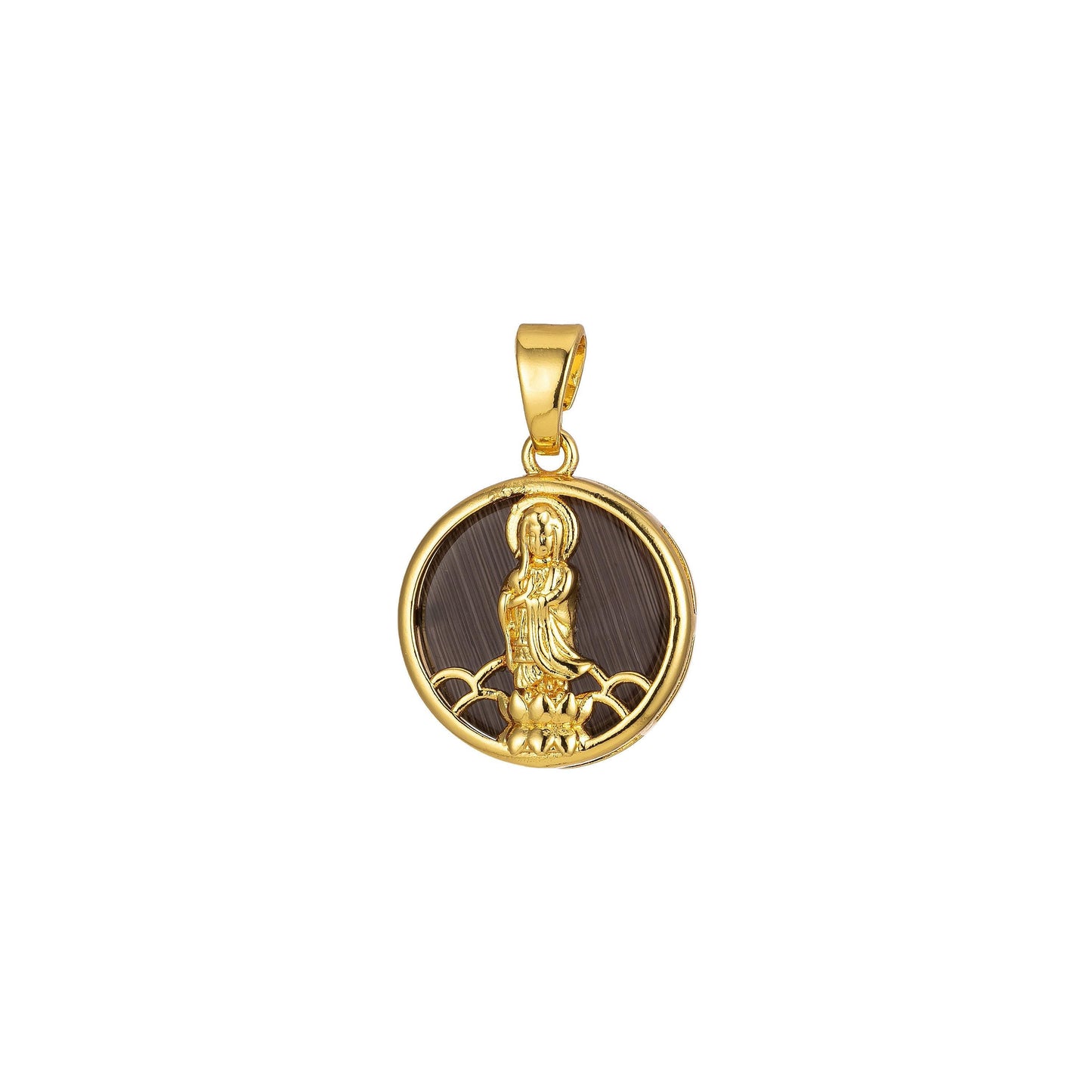 1pc quan yin pendant buddha kuan yin dainty religious necklace bracelet charm findings for jewelry making