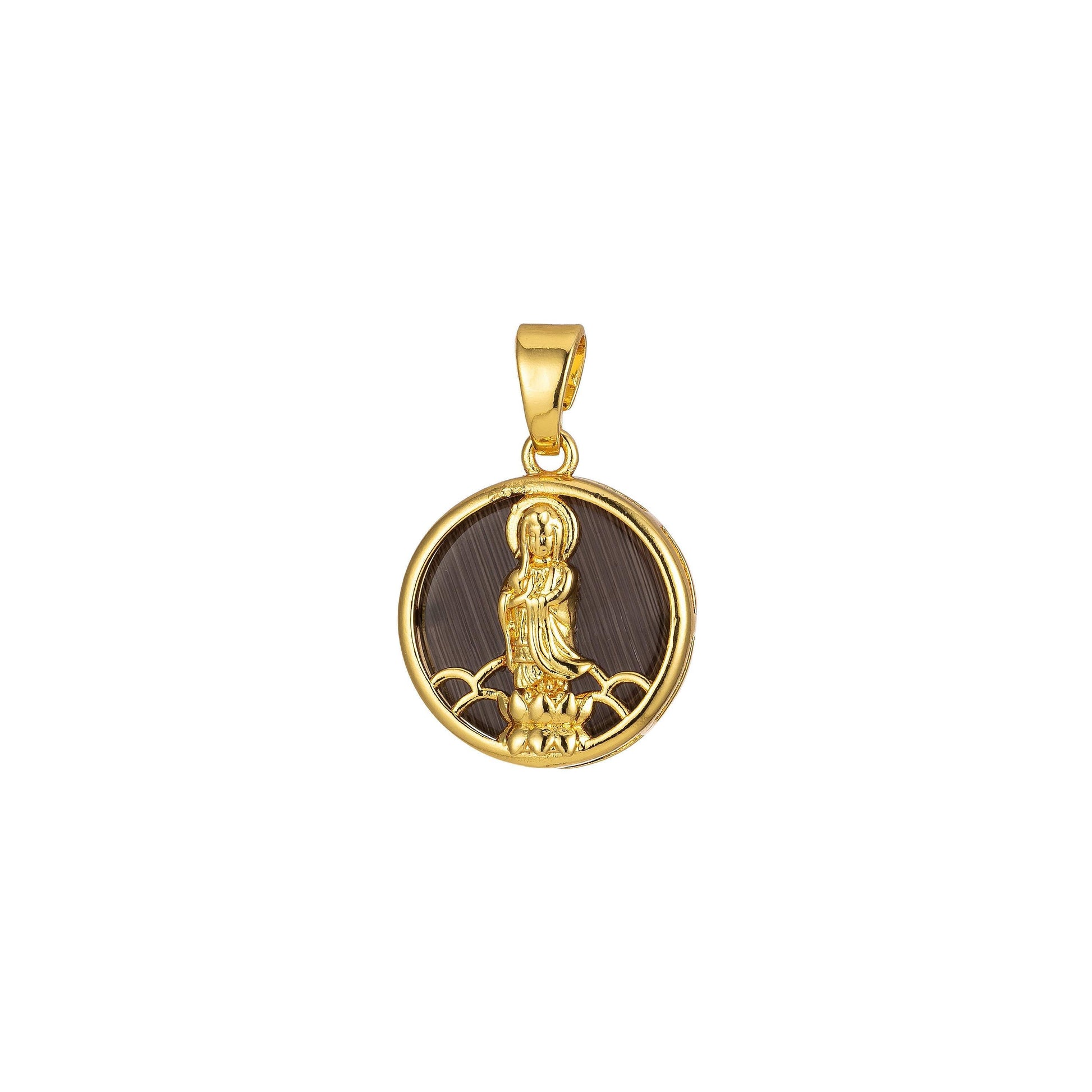 1pc quan yin pendant buddha kuan yin dainty religious necklace bracelet charm findings for jewelry making