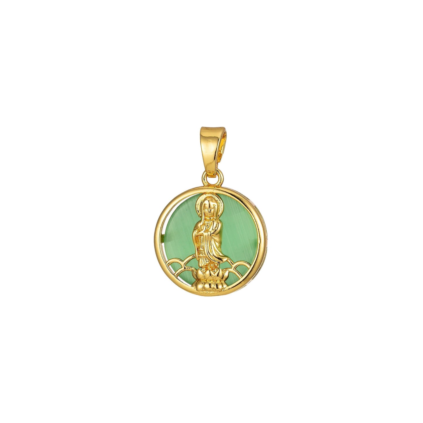 1pc quan yin pendant buddha kuan yin dainty religious necklace bracelet charm findings for jewelry making