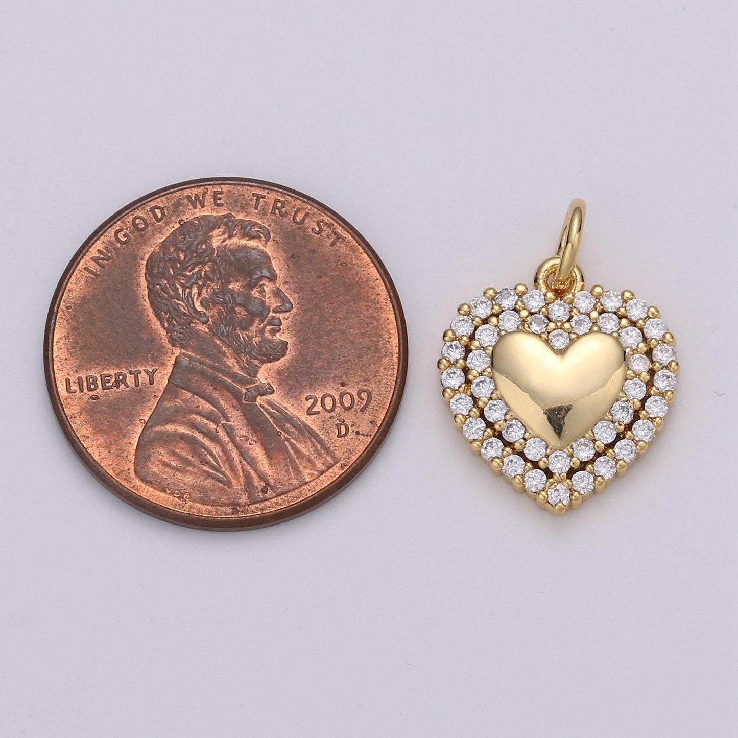 1pc 24k gold micro pave cz heart pendant charm, 18x22mm love micro pave cz pendant charm, for diy jewelry