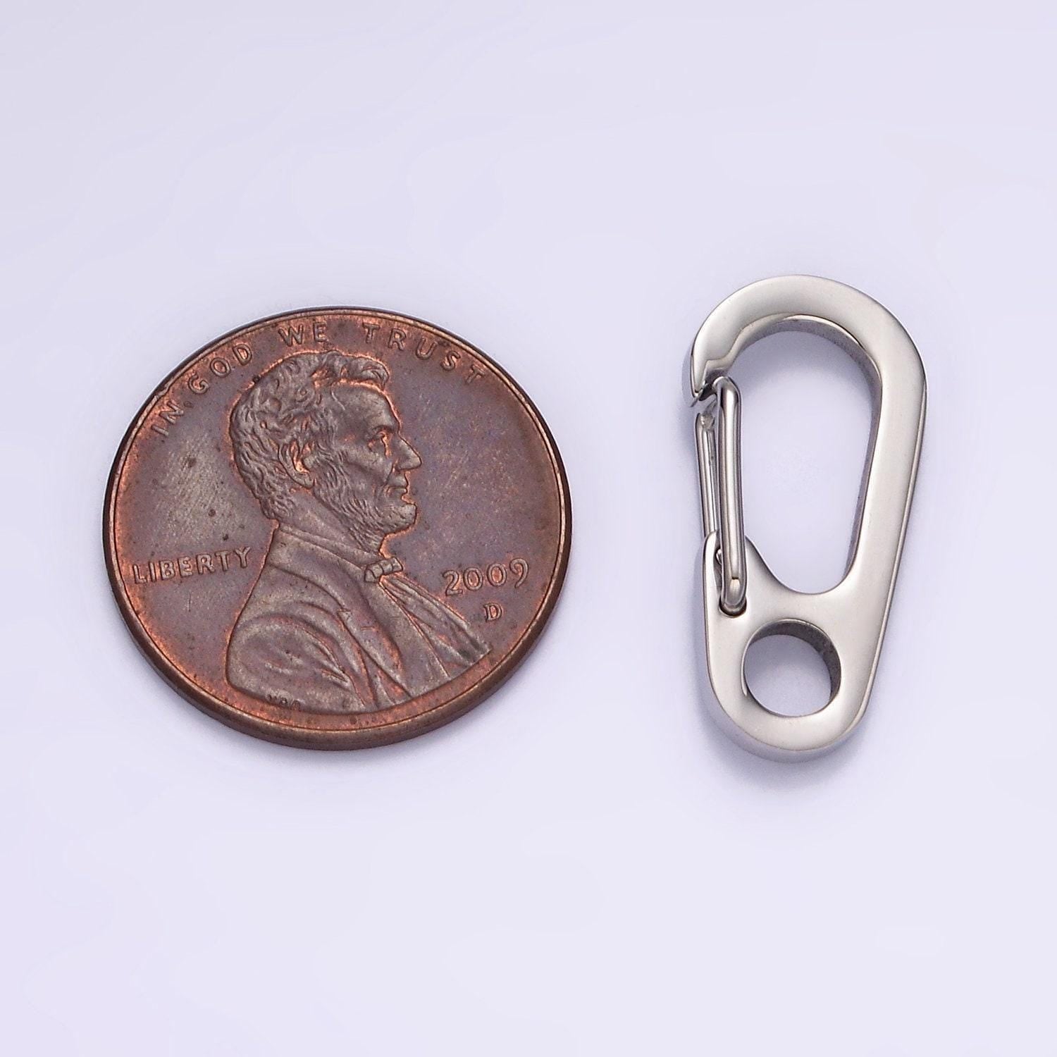Stainless steel 20mm snap hook carabiner minimalist jewelry findings supply | z559