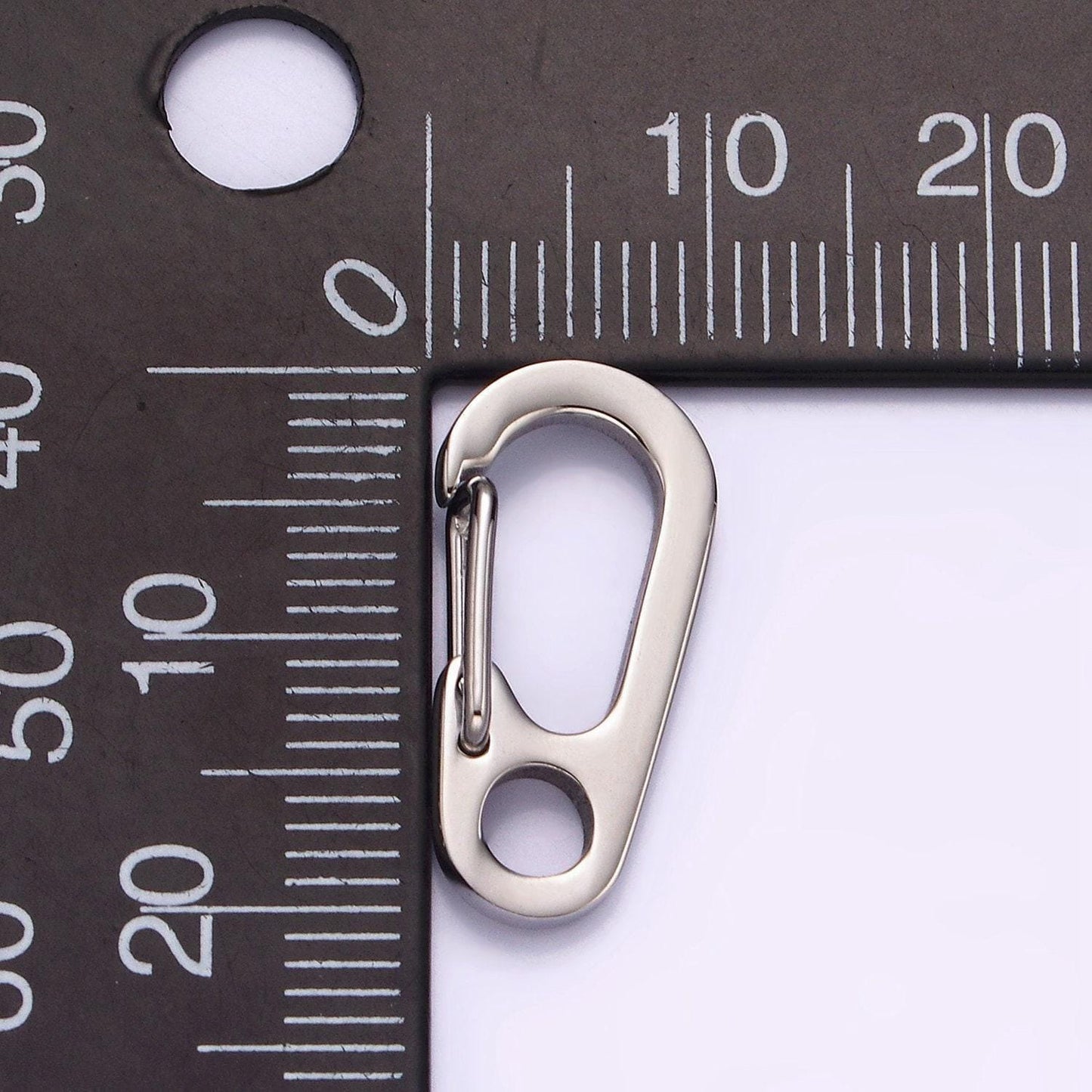 Stainless steel 20mm snap hook carabiner minimalist jewelry findings supply | z559