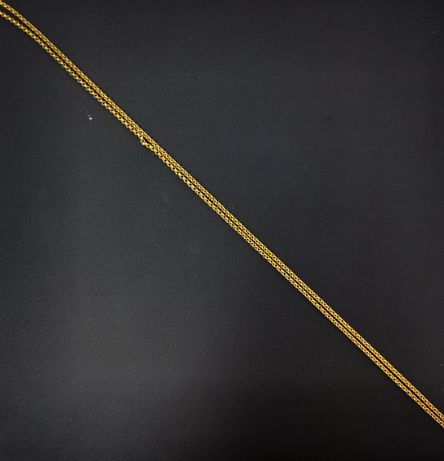 17.7'' ready to use 24k gold thin rolo necklace chain, layering rolo chain dainty necklace, for pendant charm necklace making, 443